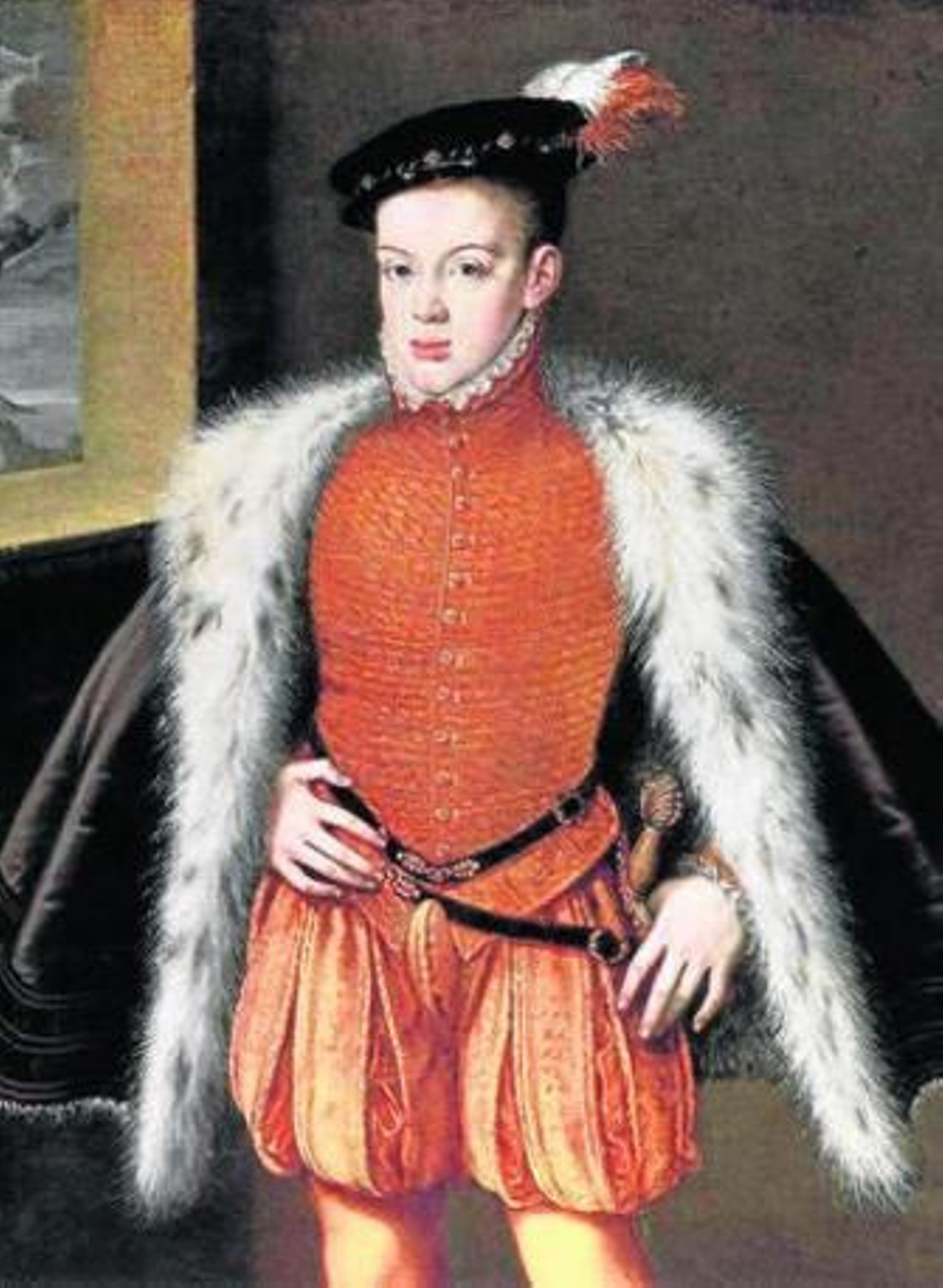 Retrato del príncipe Carlos, pintado por Alonso Sánchez Coello.