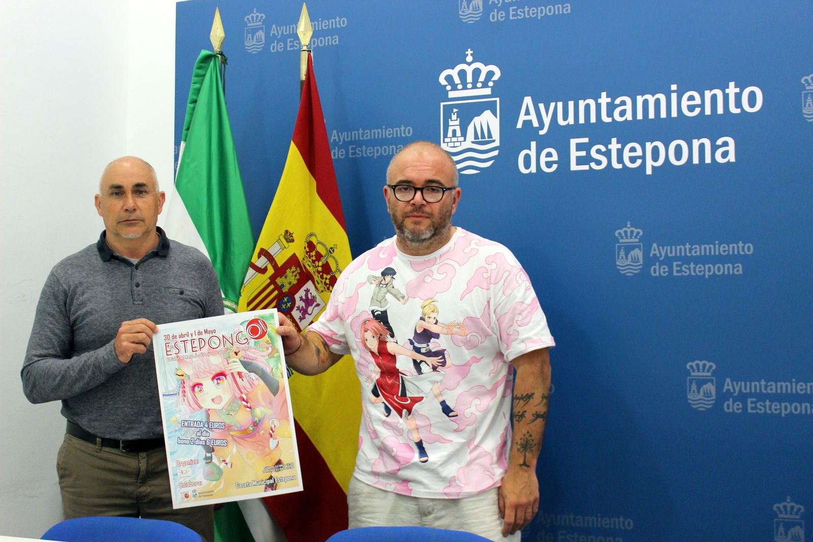 El edil de Juventud, José Antonio Bandera (I.), y el representante de Eventos GO!, David Ferrer.