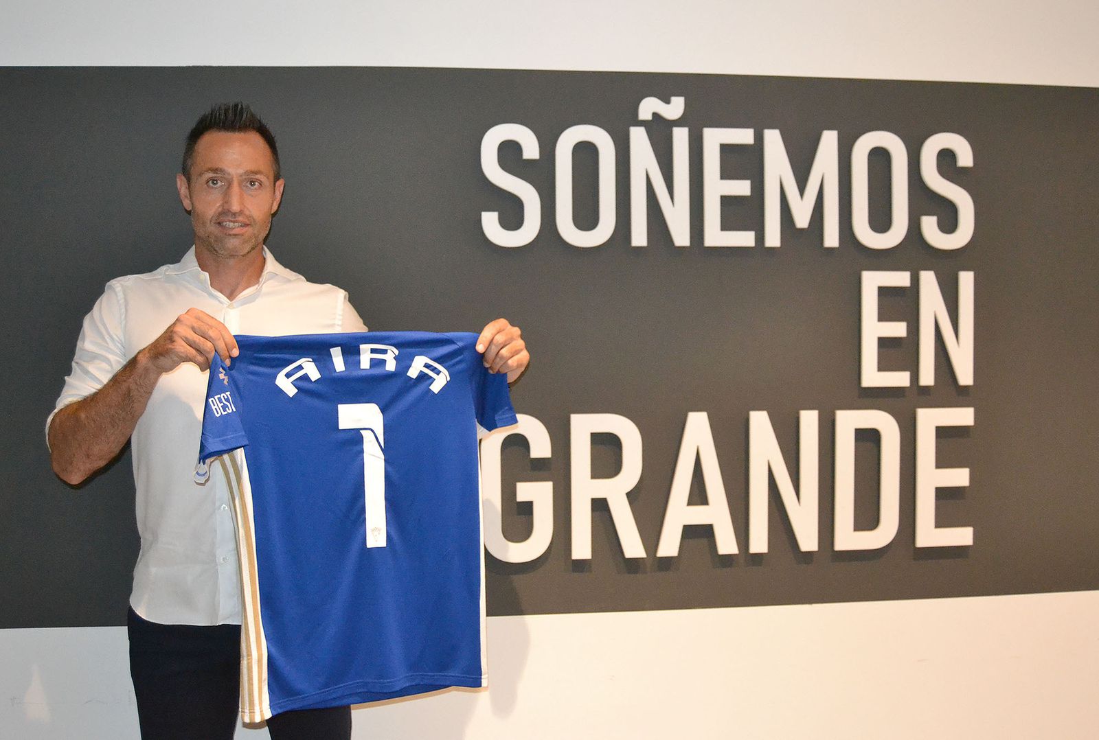 José Manuel Aira, en la presentación como entrenador del Marbella.