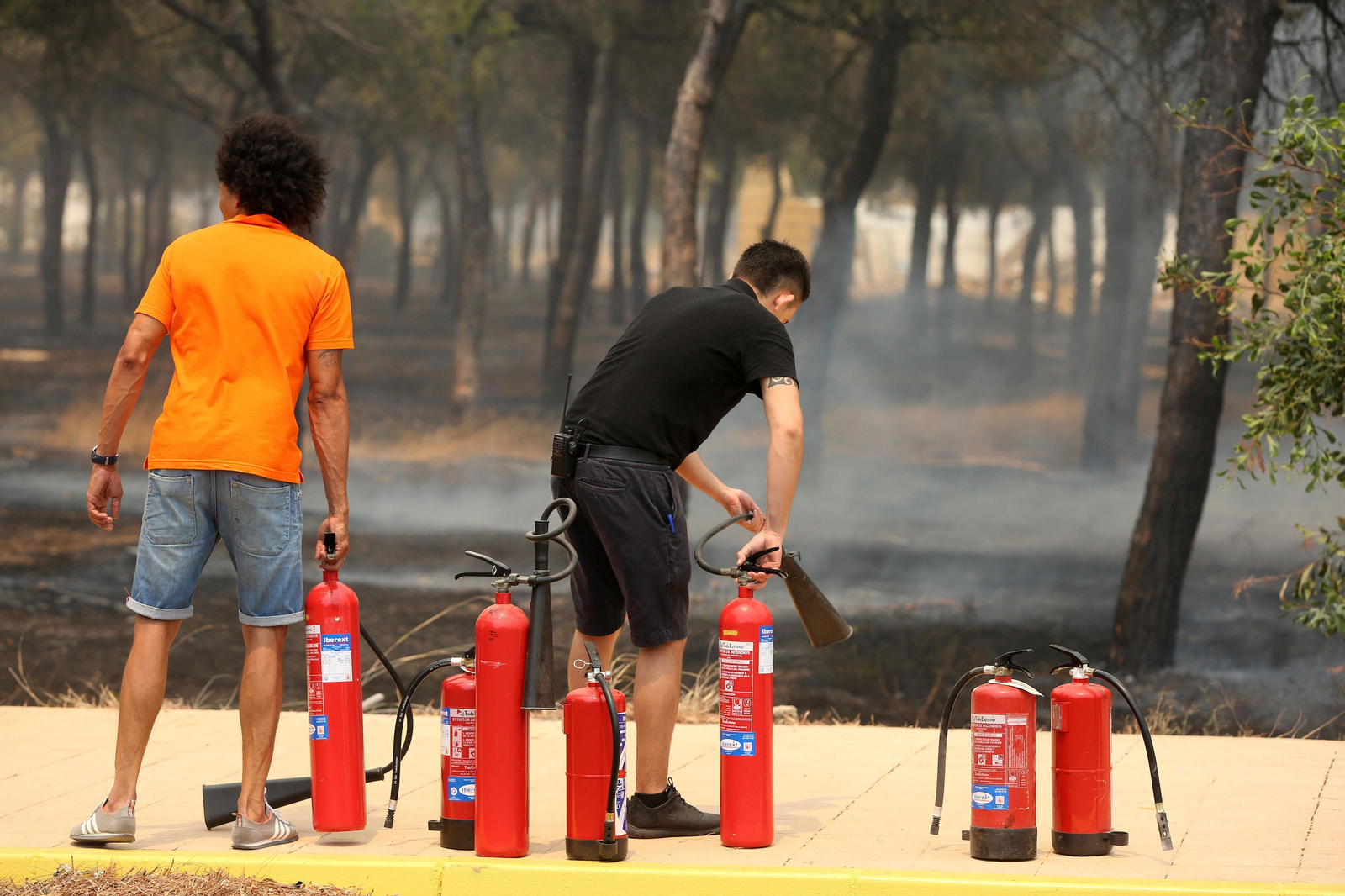 Las consecuencias del incendio en Mazagón