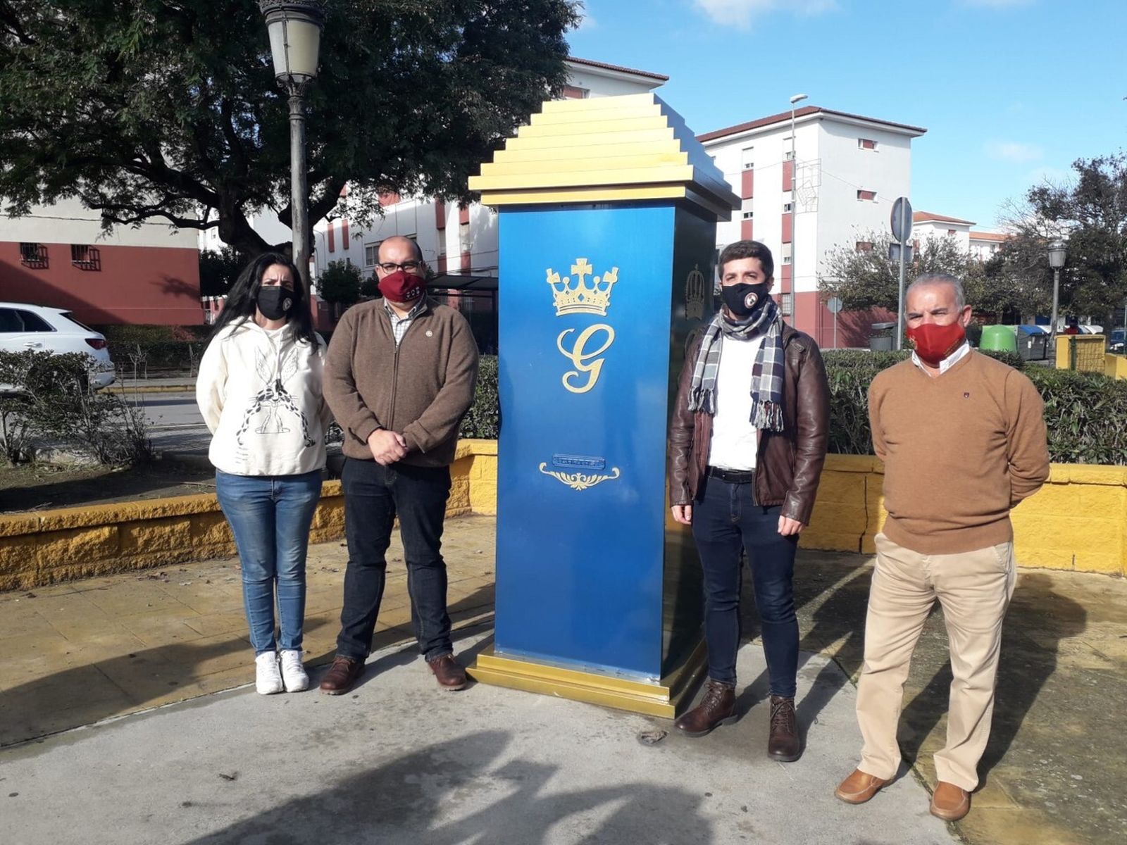 Uno de los buzones reales en el parque de Las Palmeras.