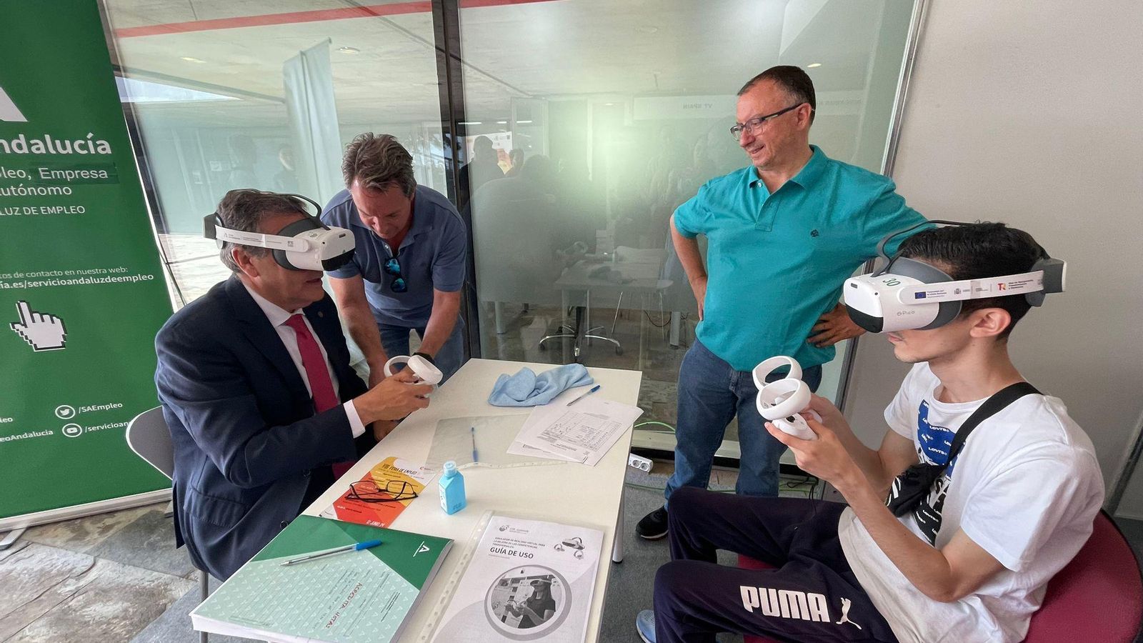 El espacio de la Junta con el proyecto de gafas de realidad virtual.