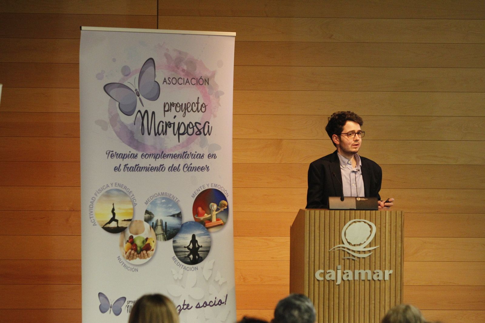 Jorge García Checa durante la charla en la Casa de Las Mariposas.