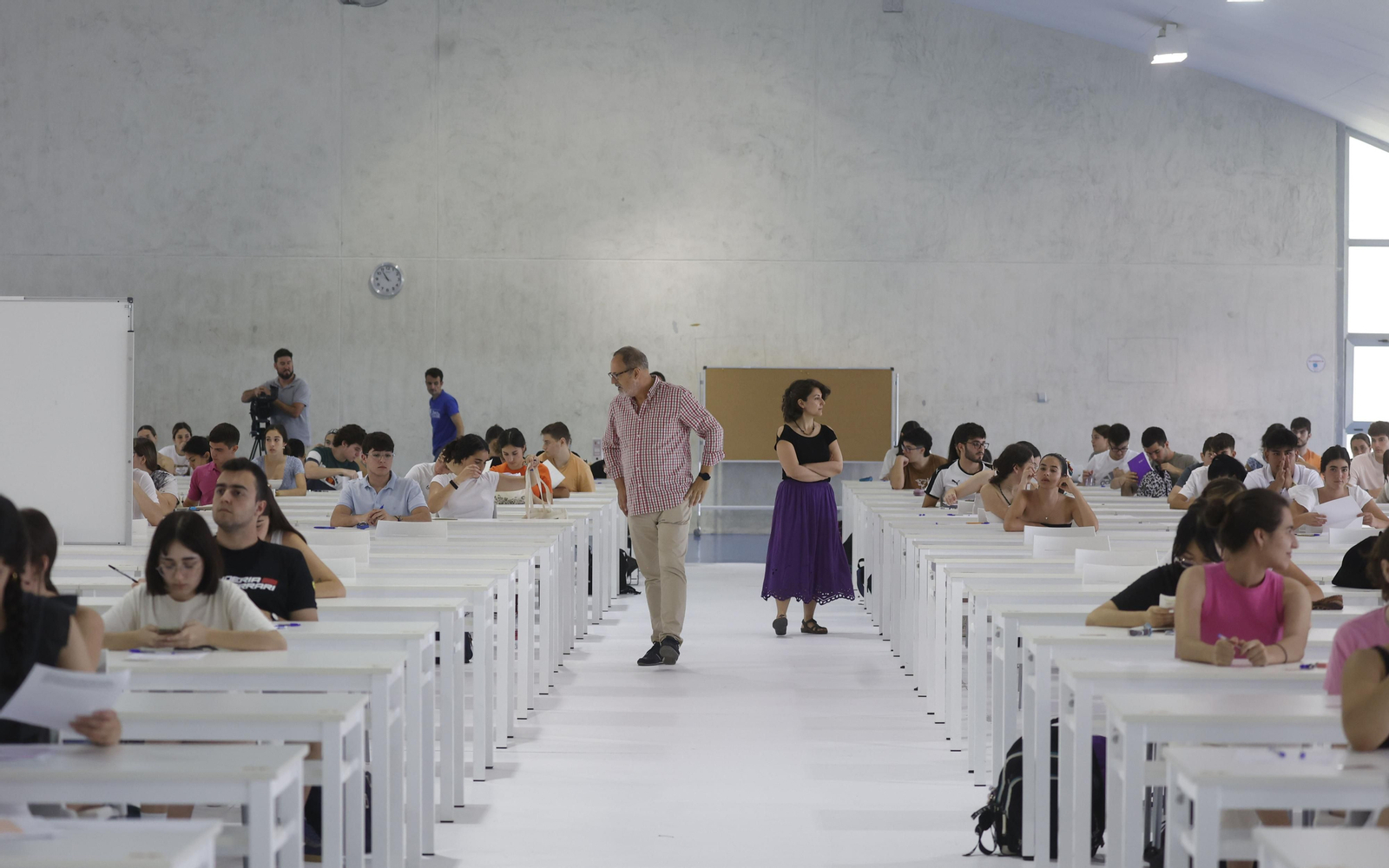 Imágenes del examen de selectividad en la UPO