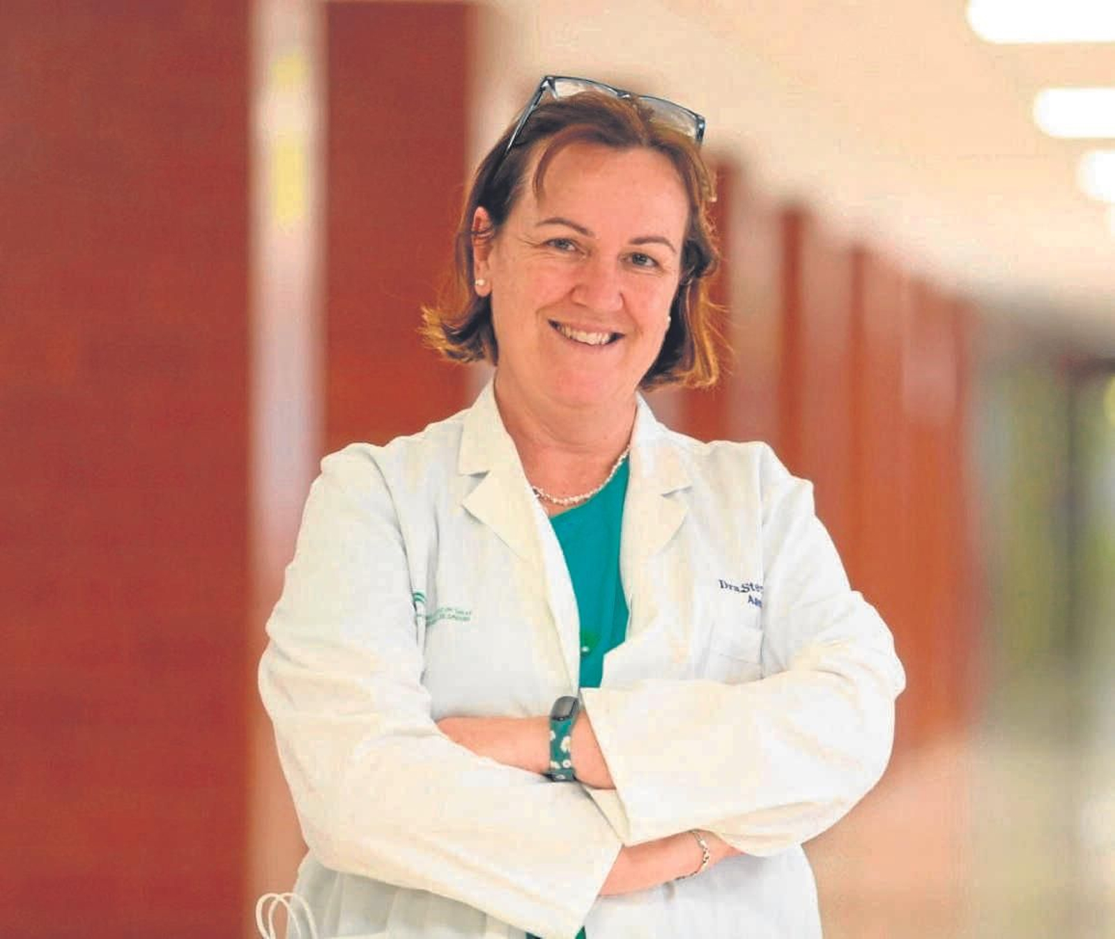 Mar Stecchini posa en el Hospital Materno Infantil.