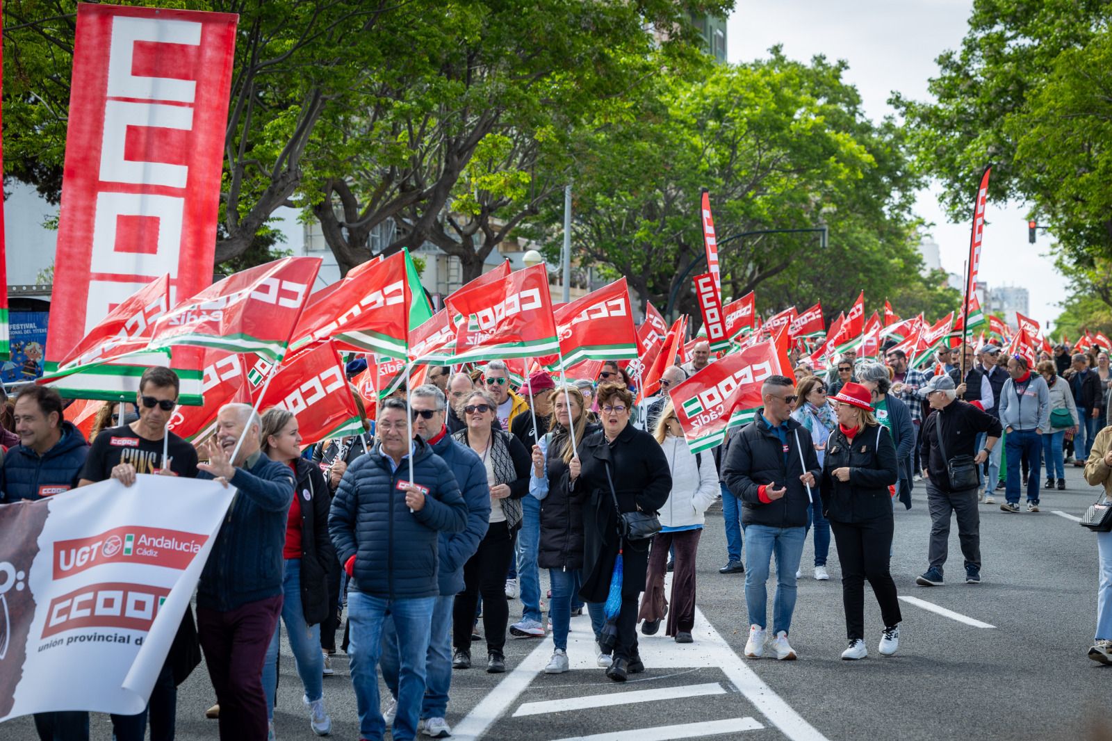 Imágenes de la manifestación del 1 de Mayo en Cádiz