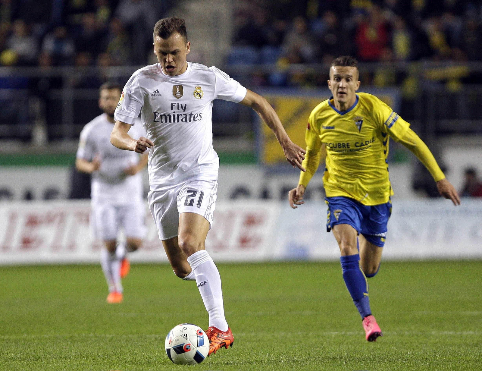 Cheryshev, en el encuentro de Copa frente al Cádiz de la 2015/16.