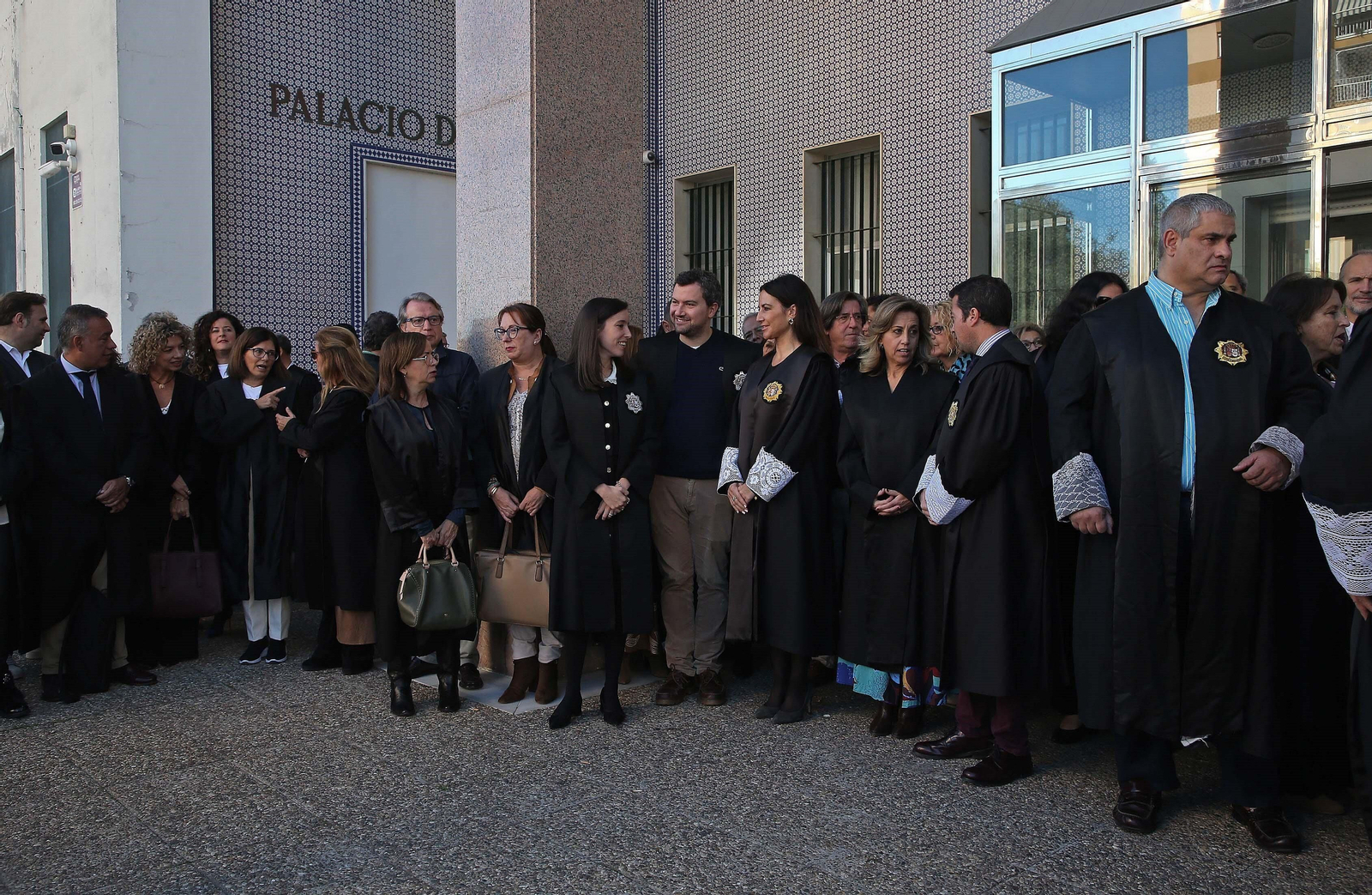 Una reciente protesta de operadores judiciales en Algeciras.