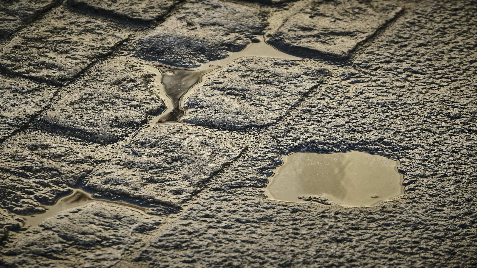 Estado del pavimento en plaza de la Catedral