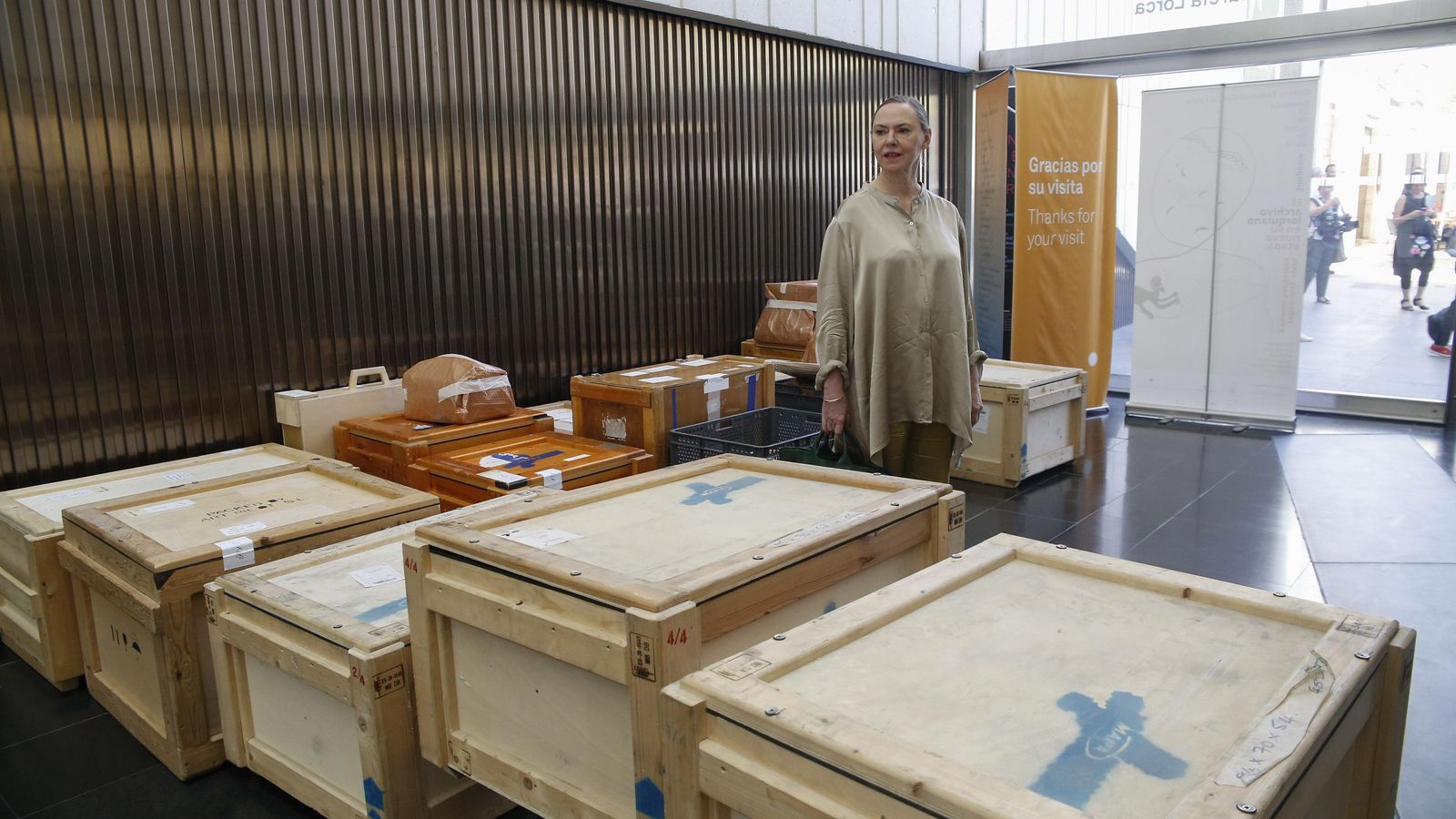 Laura García Lorca, en una imagen cuando el legado del poeta llegó a Granada