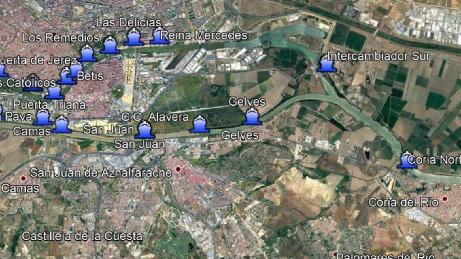 Las estaciones y los intercambiadores previstos.