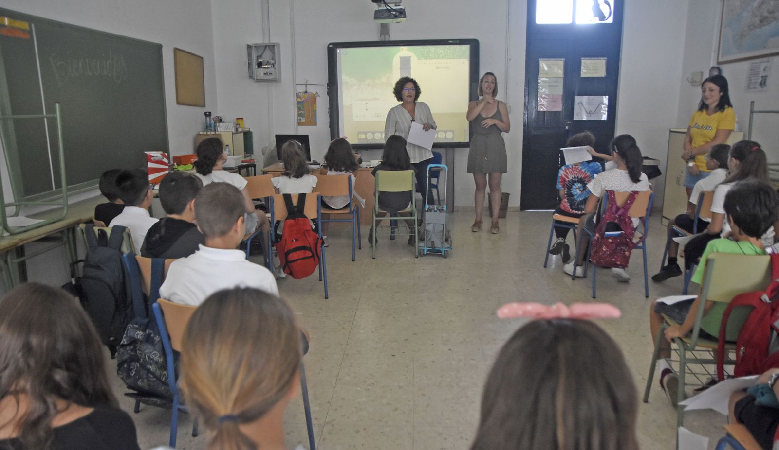 Aula de un colegio de Córdoba capital.