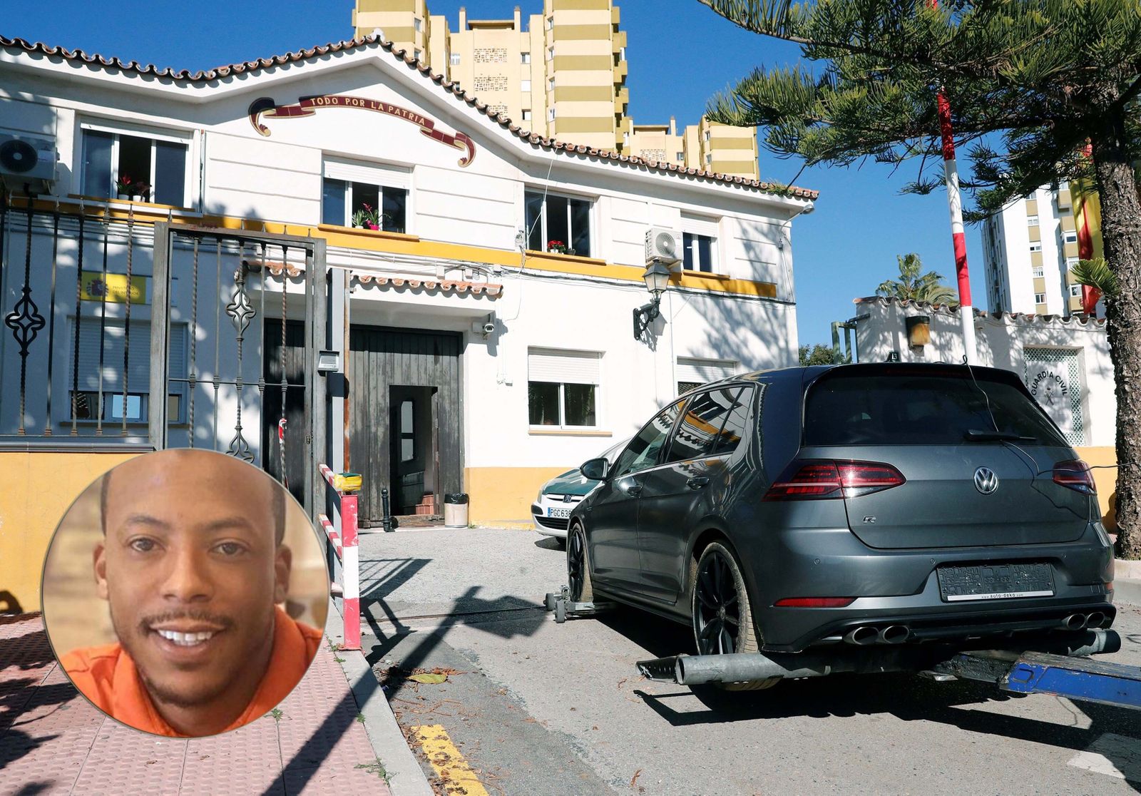 El coche del sospechoso, El Melillero, con una foto reciente.