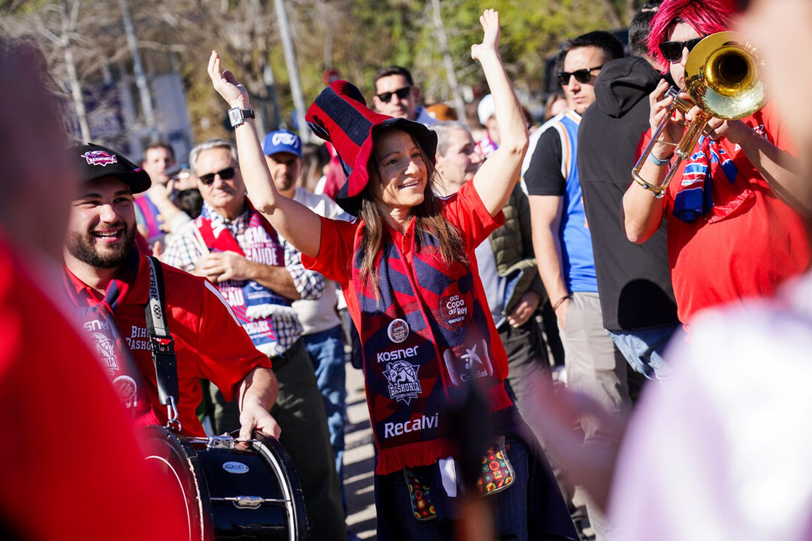 Las fotos del encuentro de aficiones de la Copa del Rey de Valencia