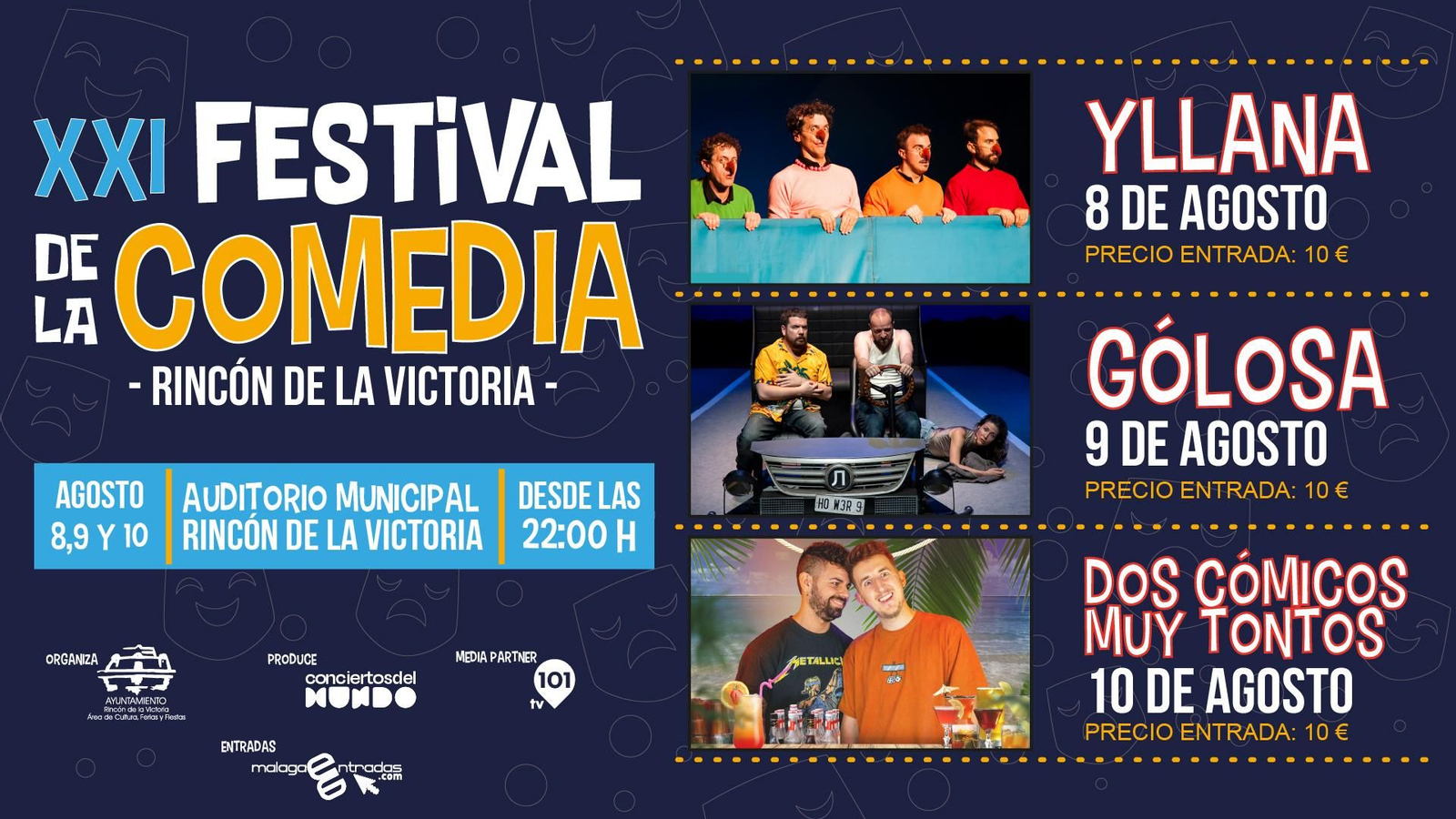 Cartel del XXI Festival de la Comedia de Rincón de la Victoria Cartel del XXI Festival de la Comedia de Rincón de la Victoria