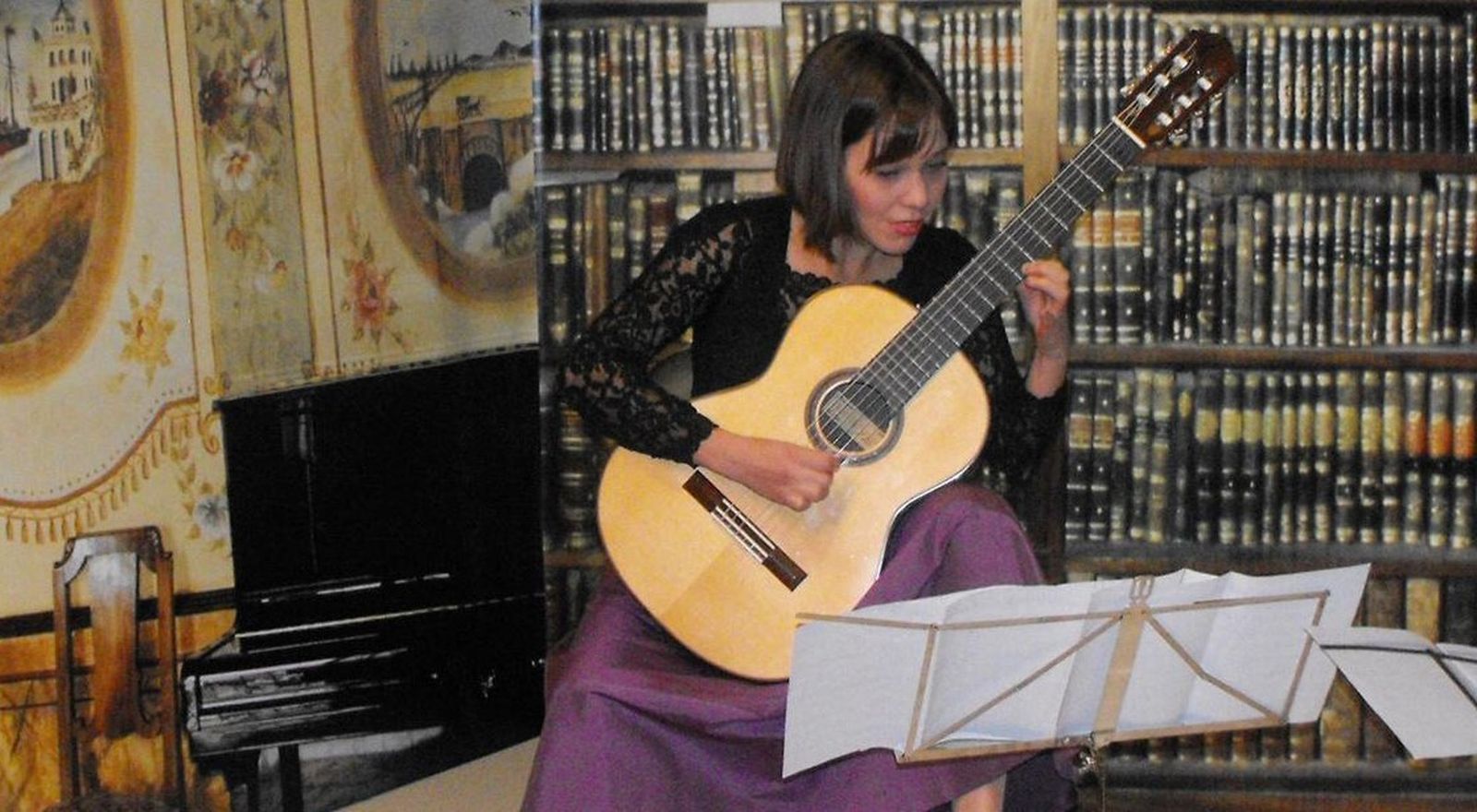 Paola Requena, durante un recital.