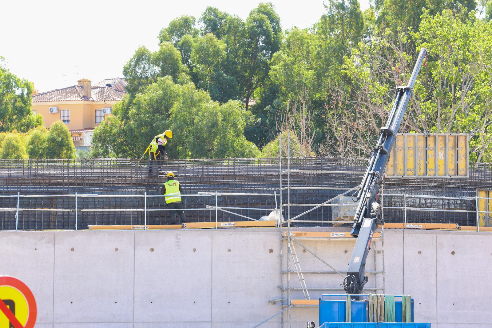 Fotos del estado de las obras del Acceso Sur a Algeciras en Los Pastores