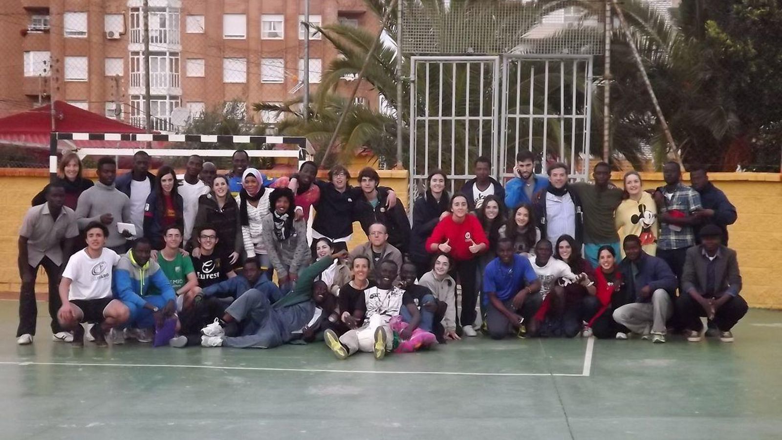 Alumnos de un colegio concertado de Linares.