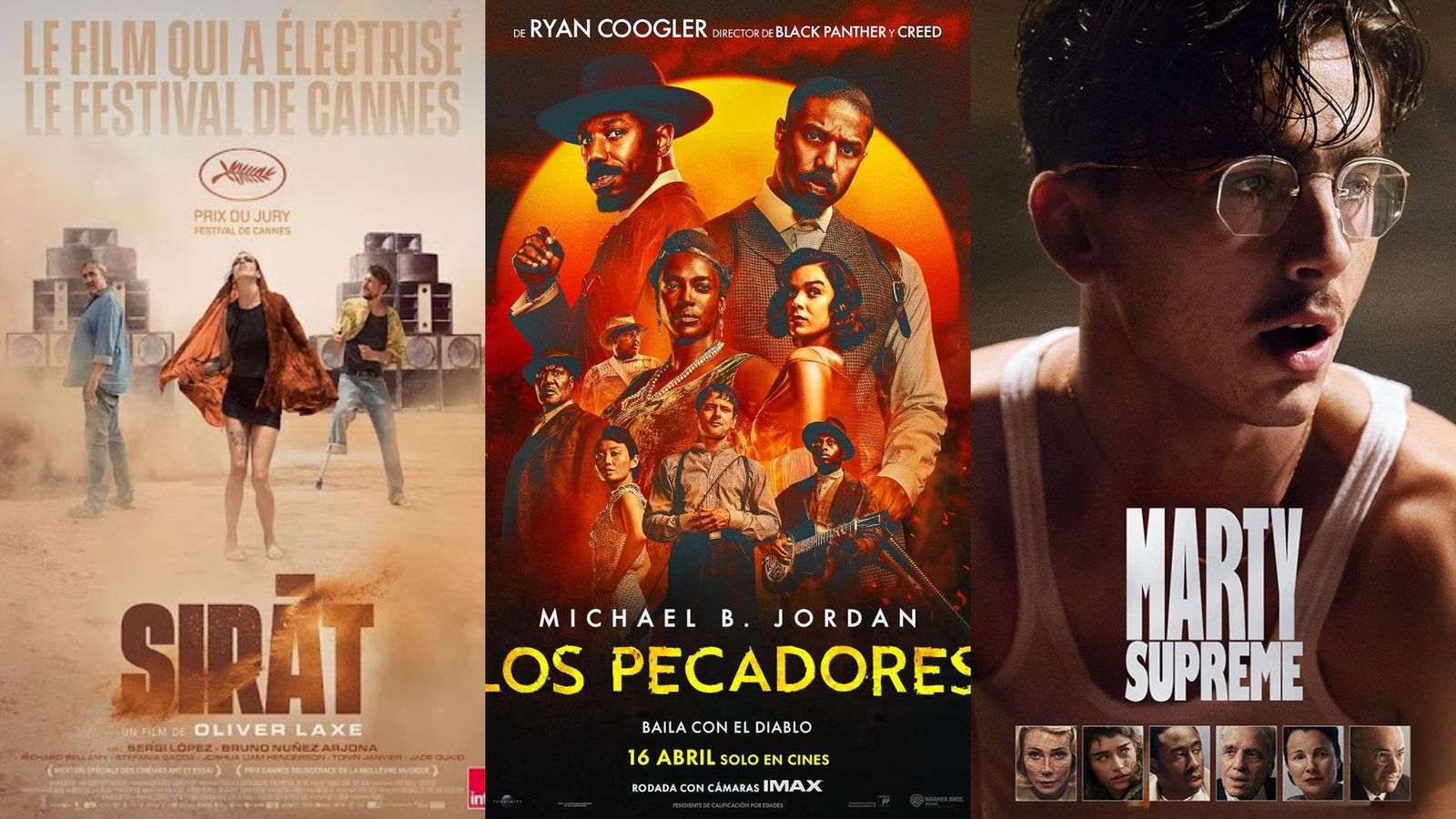 'Sirat', 'Los Pecadores' y 'Marty Supreme', tres de las películas nominadas