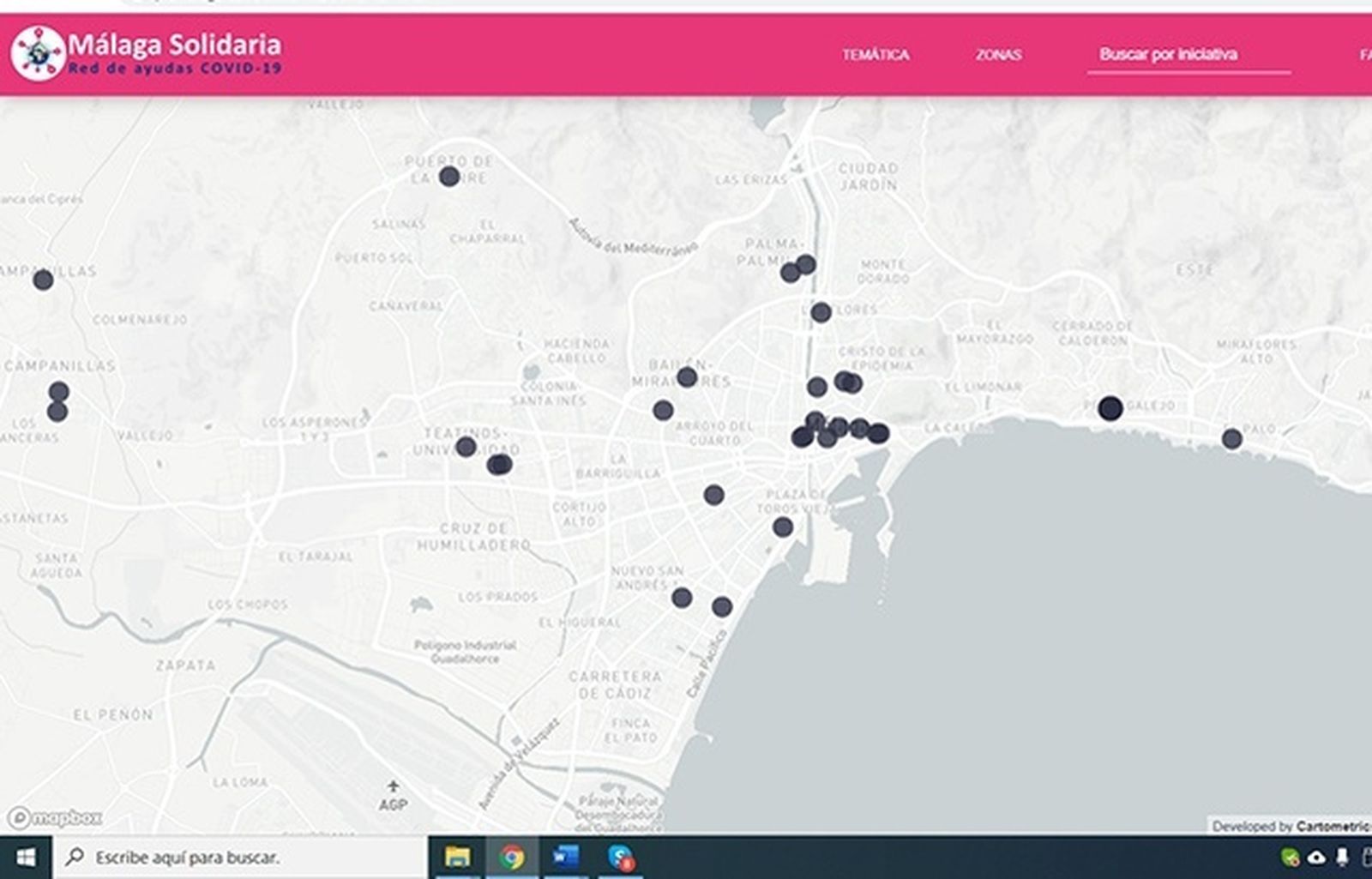 Mapa de la Málaga Solidaria