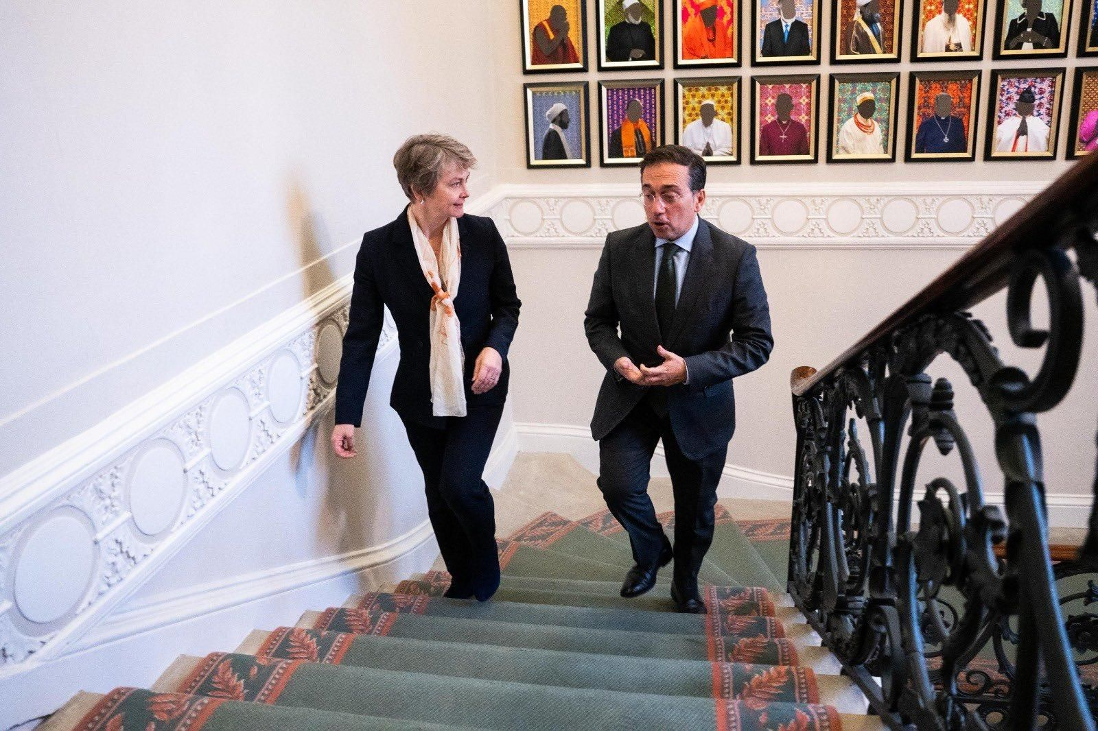 Cooper y Albares, este lunes en Londres.