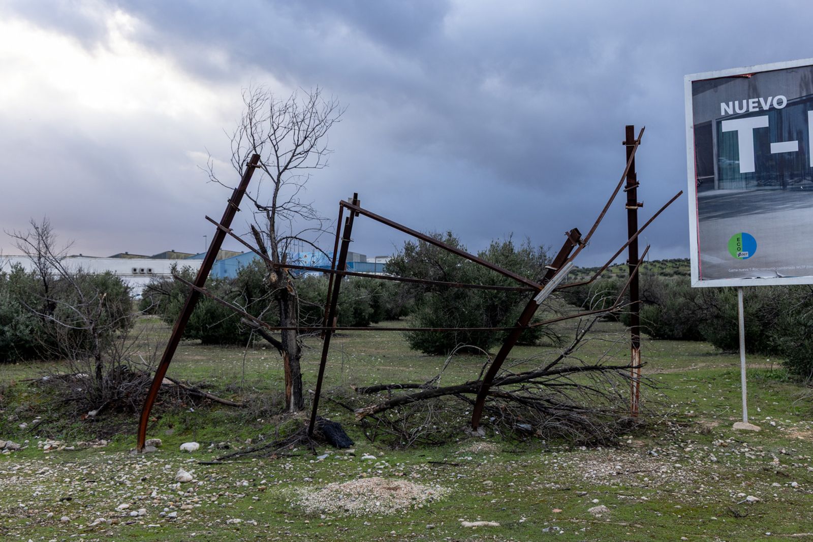 Las fuertes rachas de viento de la borrasca Leonardo dejan estas imágenes en Jaén