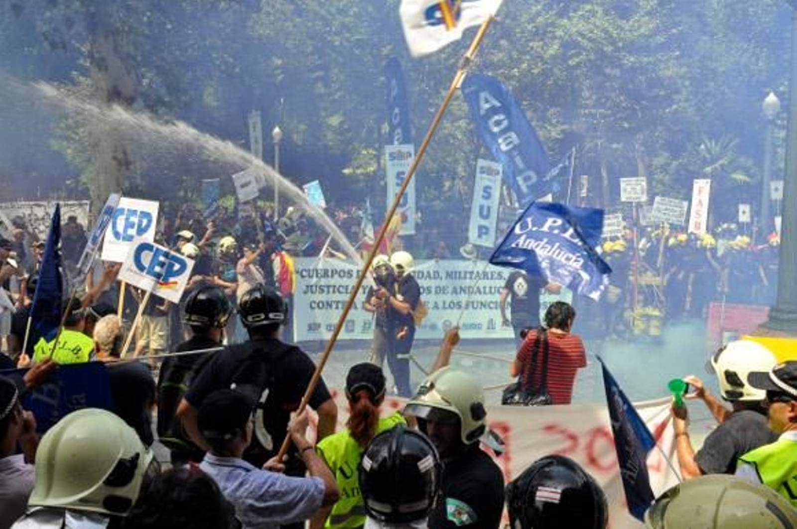 Los 'quemados' de la Plaza de España