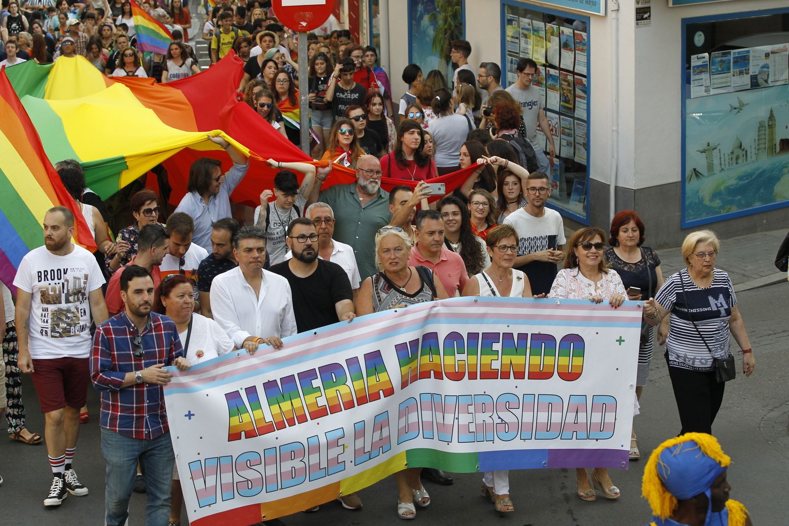 Participante en la marcha.