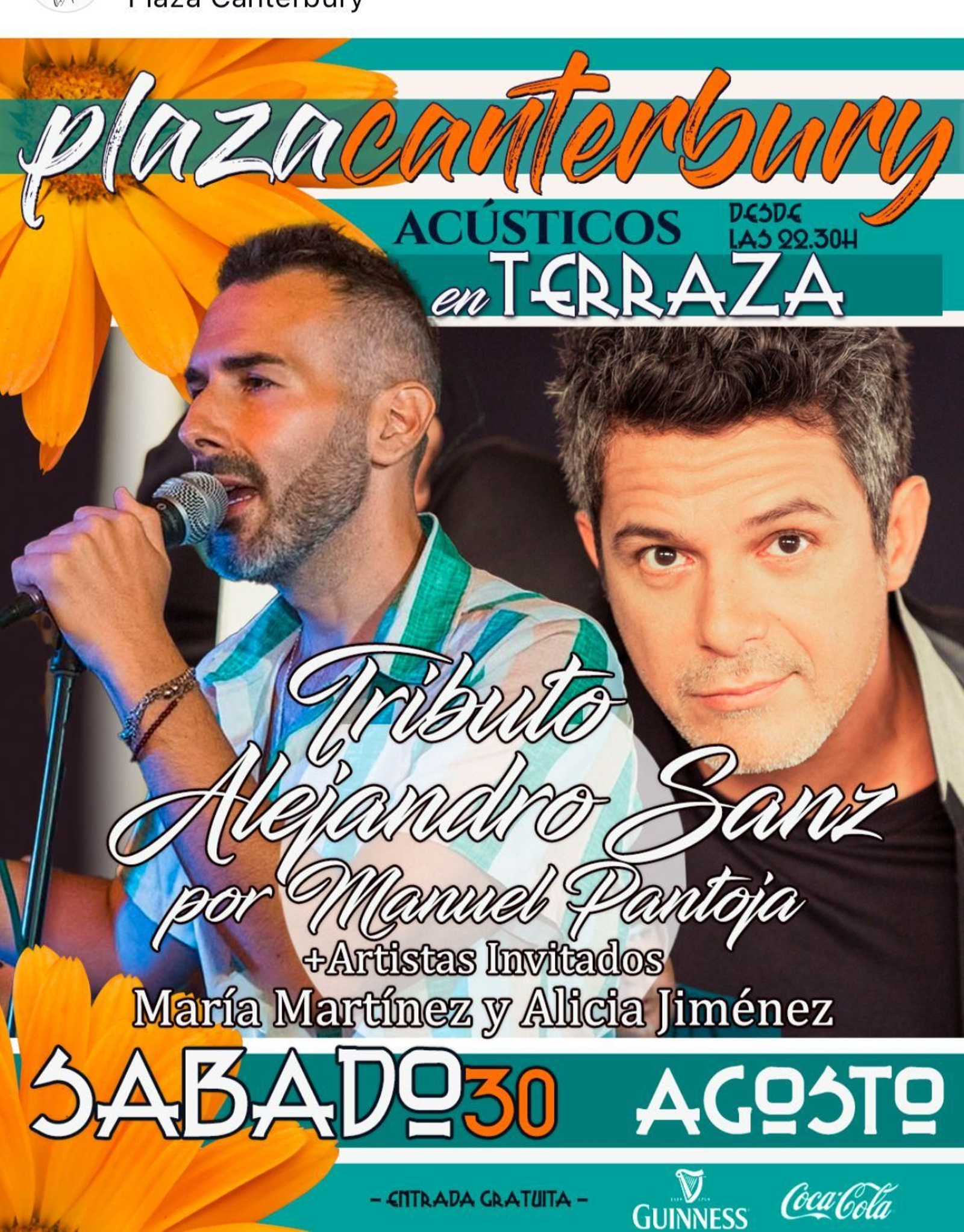 Tributo a Alejandro Sanz, en Plaza Canterbury. Jerez.
