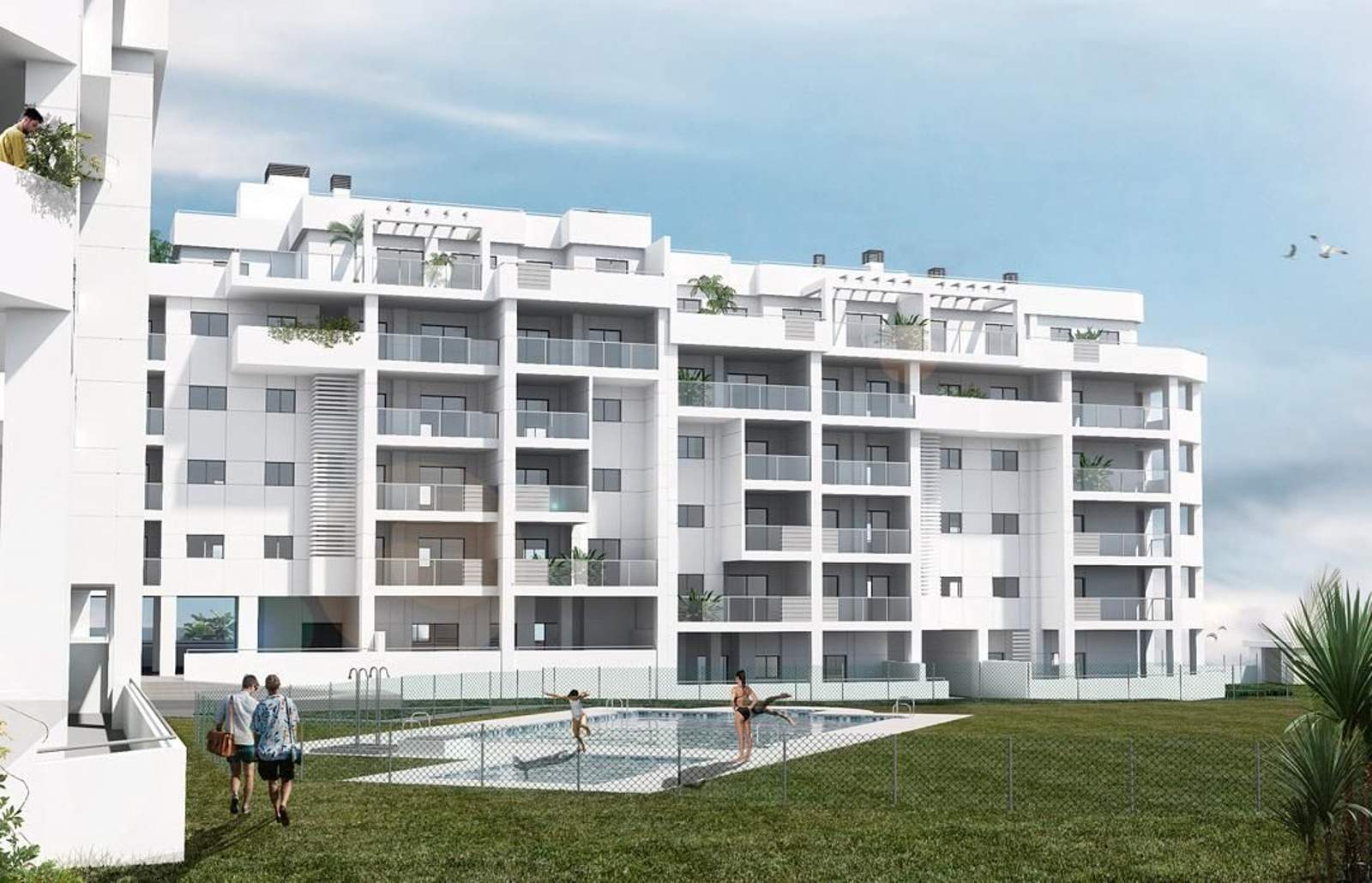 Infografía de las 56 viviendas que la promotora construirá en la zona de Los Álamos.