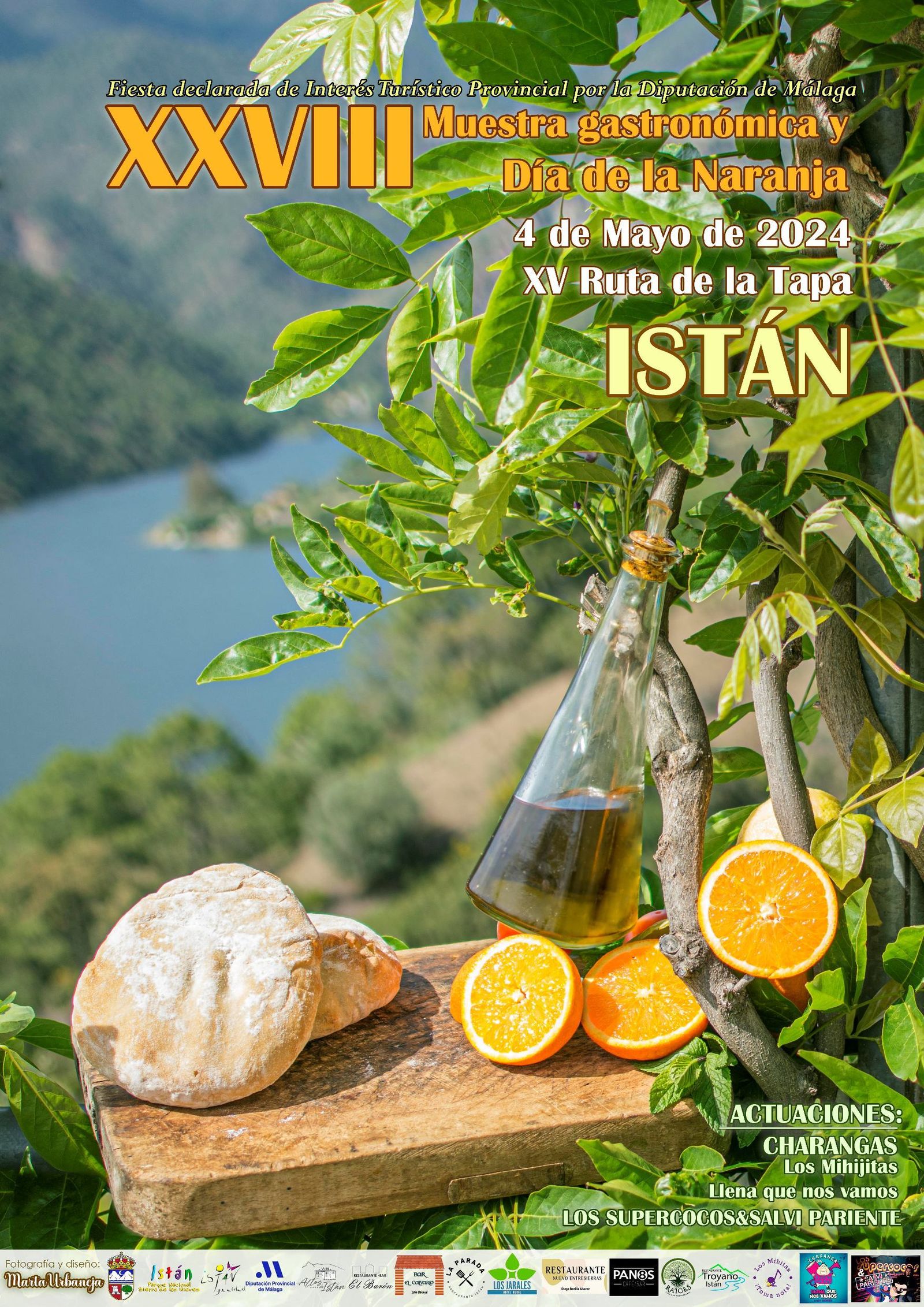 Cartel de la XXVIII Muestra gastronómica y Día de la Naranja de Istán.