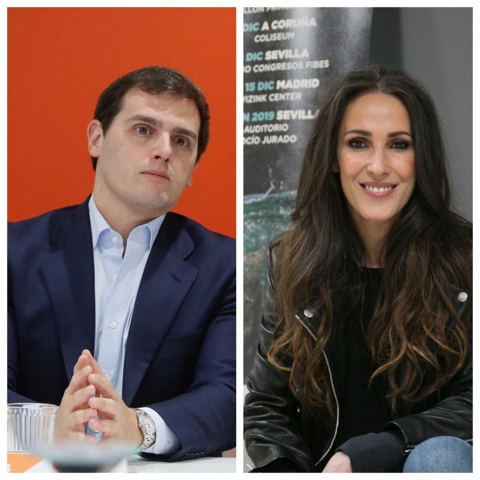 Fotomontaje de Albert Rivera, líder de Ciudadanos, y la cantante Malú.