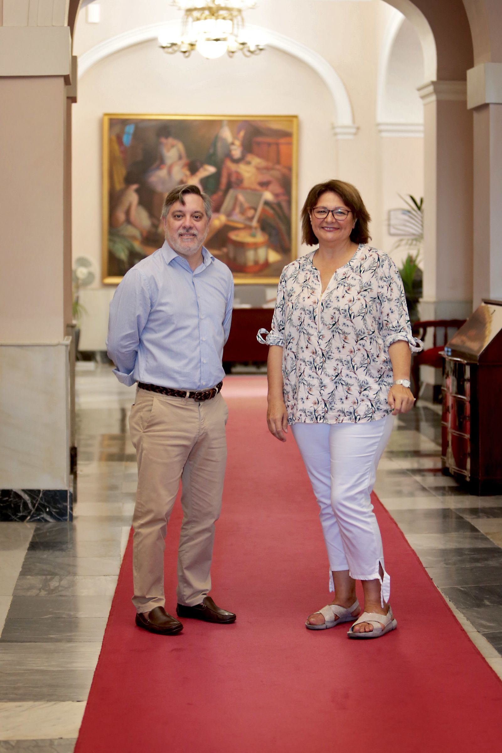 Aurelia Morales en una foto de archivo junto a Óscar Torres