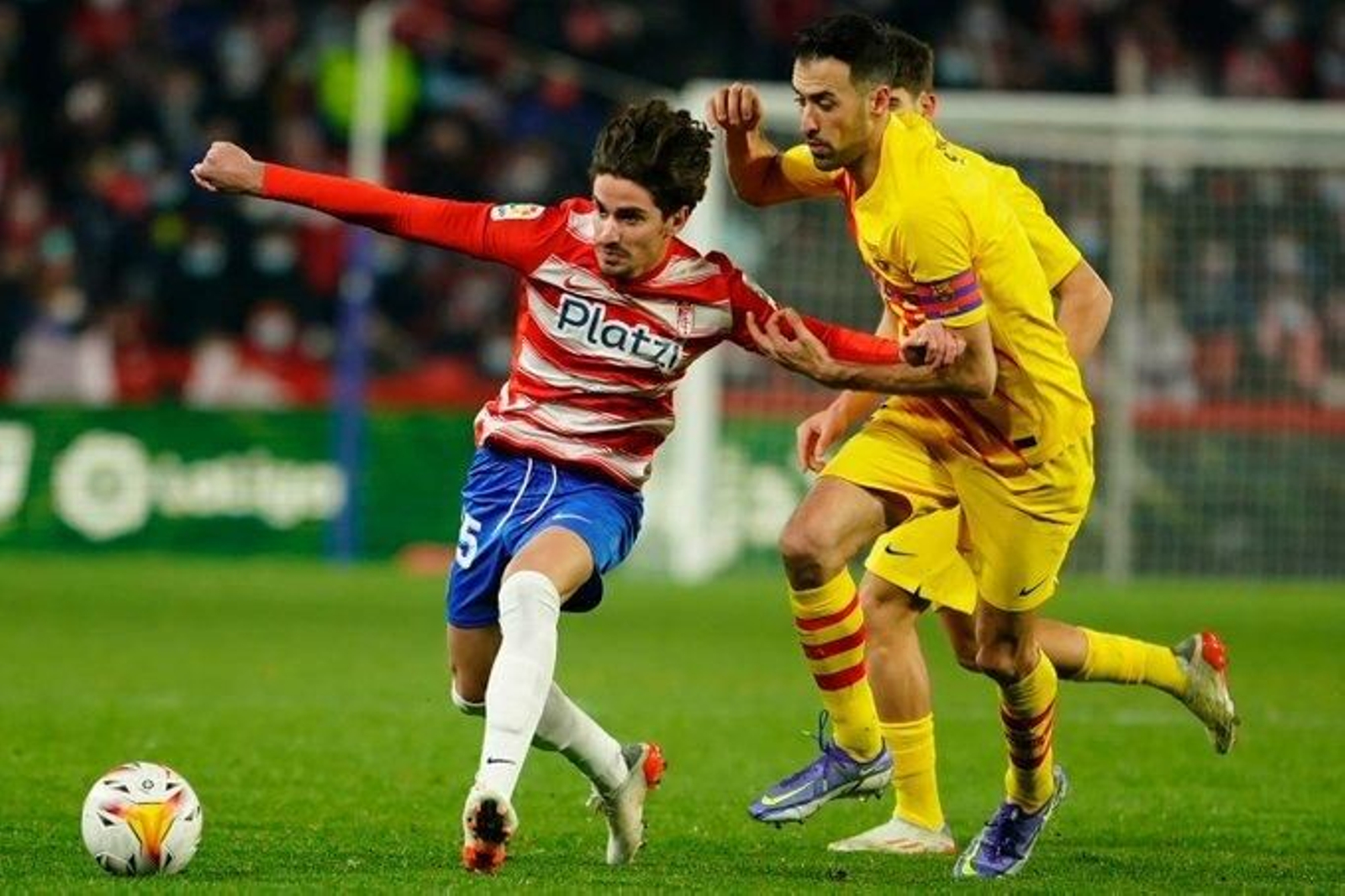 Álex Collado, en el Granada CF-Barcelona del sábado