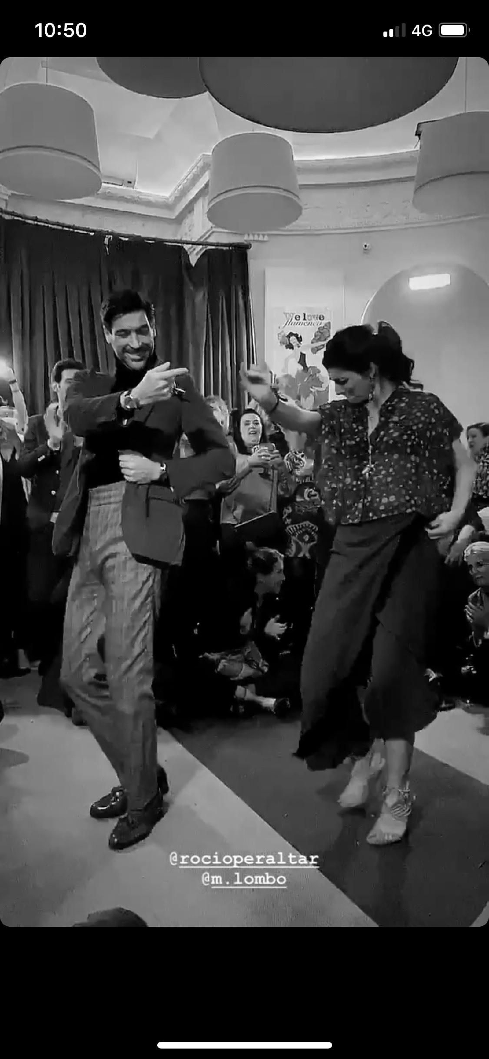 Manuel Lombo y Rocío Peralta en la fiesta post-desfile