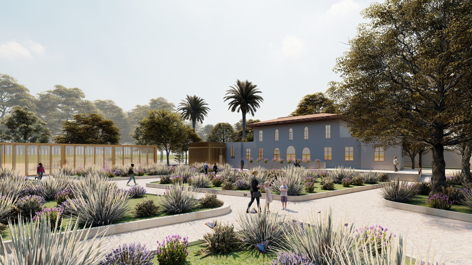 Recreación de la zona exterior.