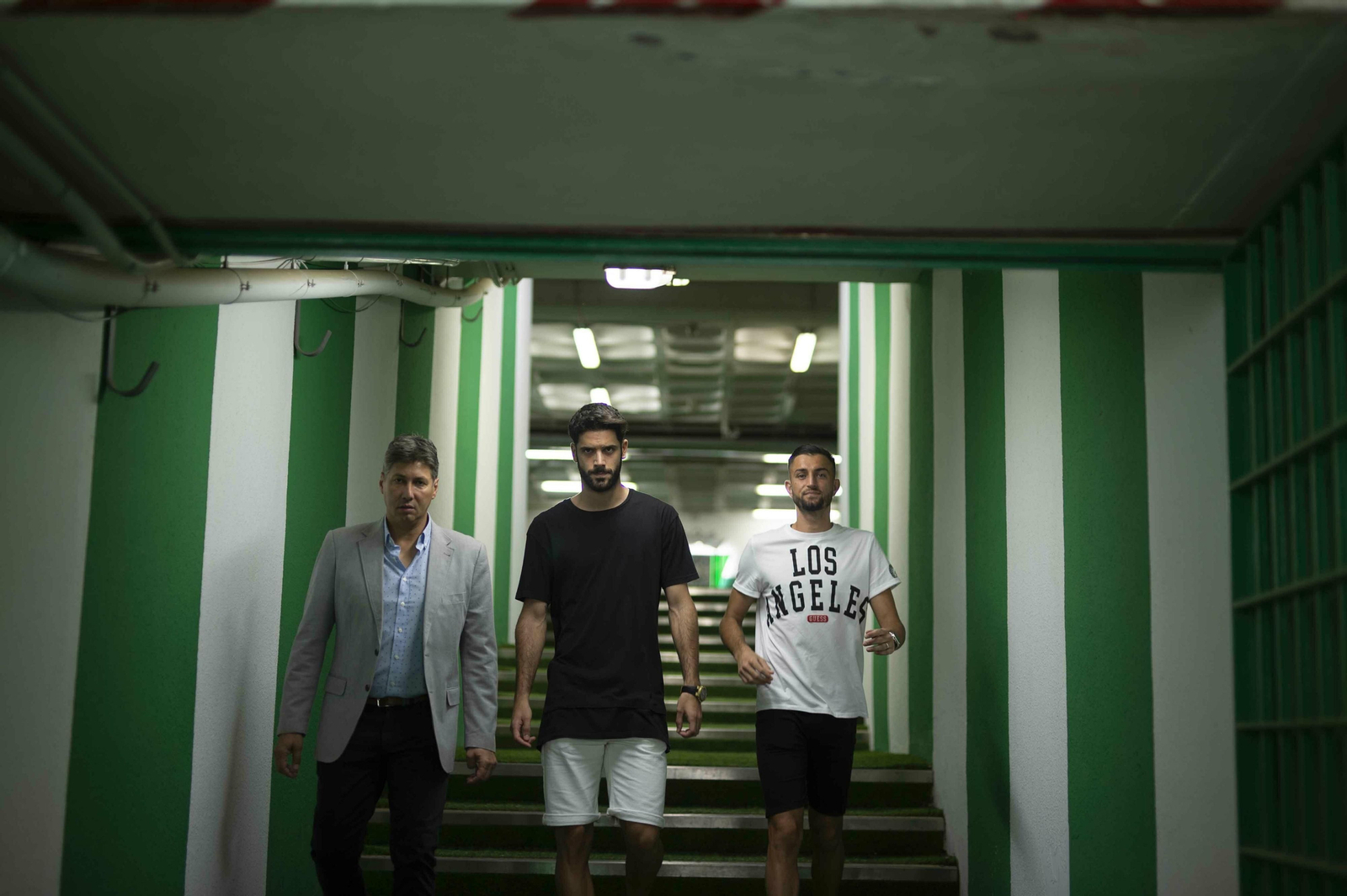 Alfonso Serrano, junto a Fernando Román y José Antonio González en El Arcángel.