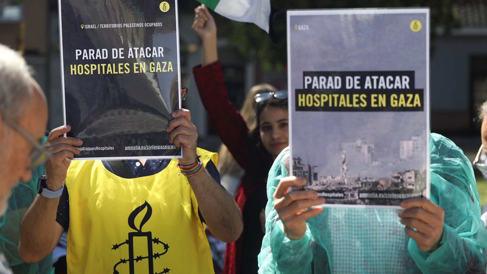 Carteles que portaban los manifestantes.