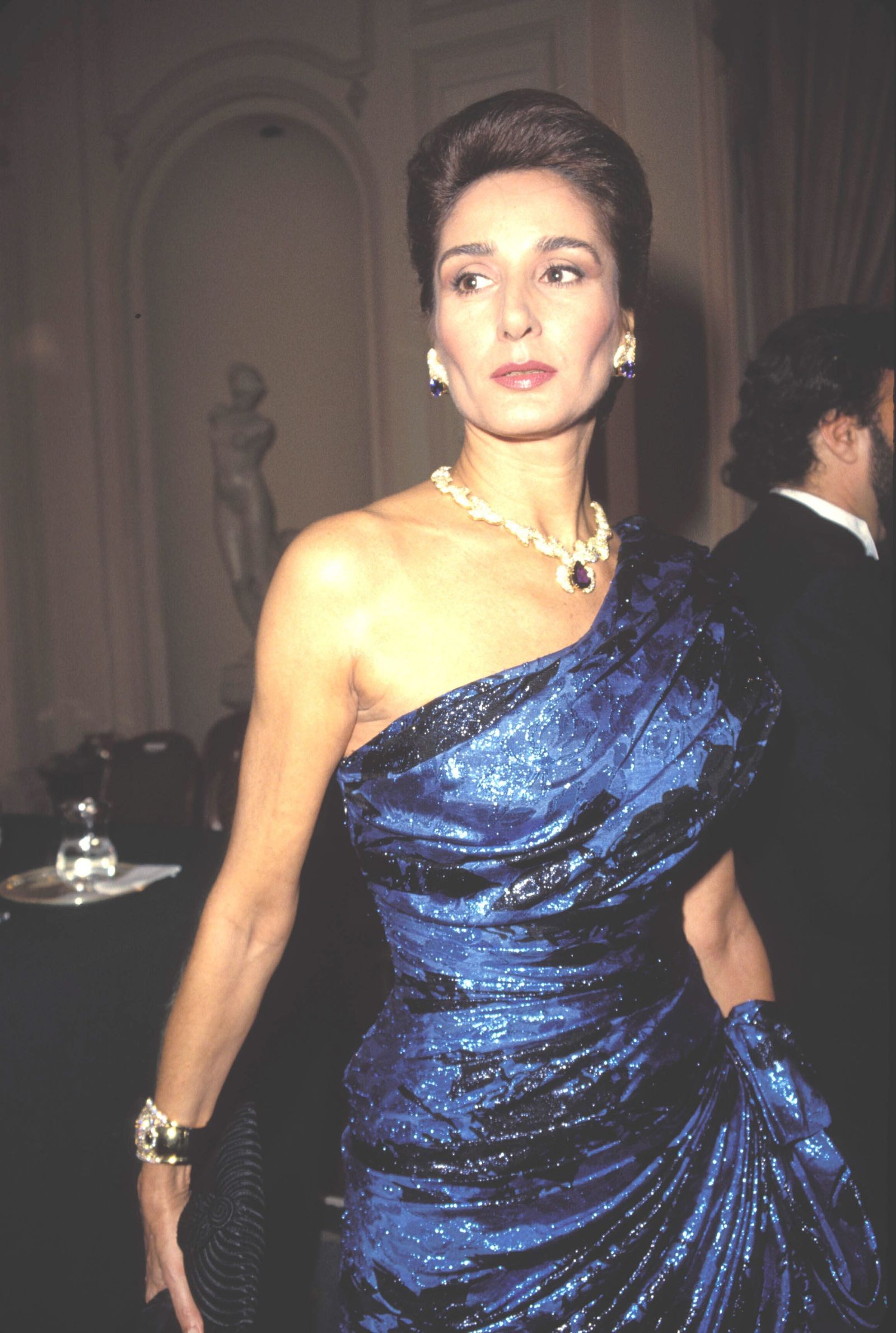 En una fiesta en 1990.