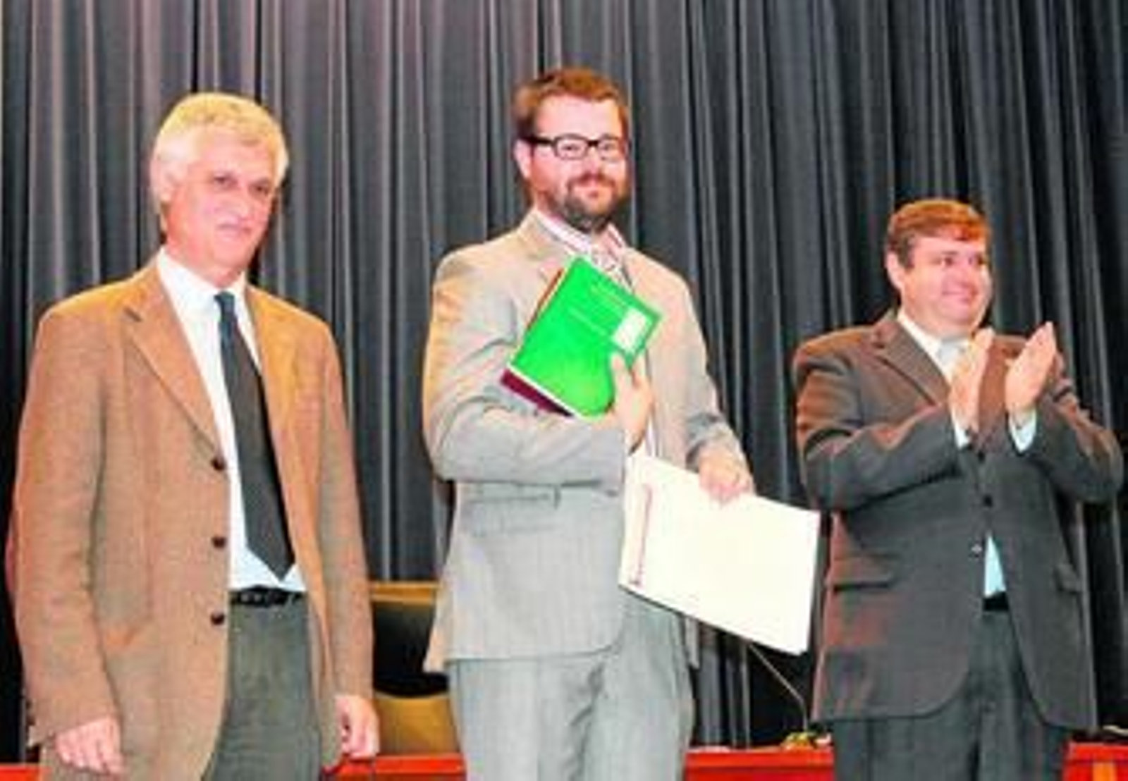 Desde la izquierda, Juan Campos, Benjamin Waters y Francisco José Martínez.