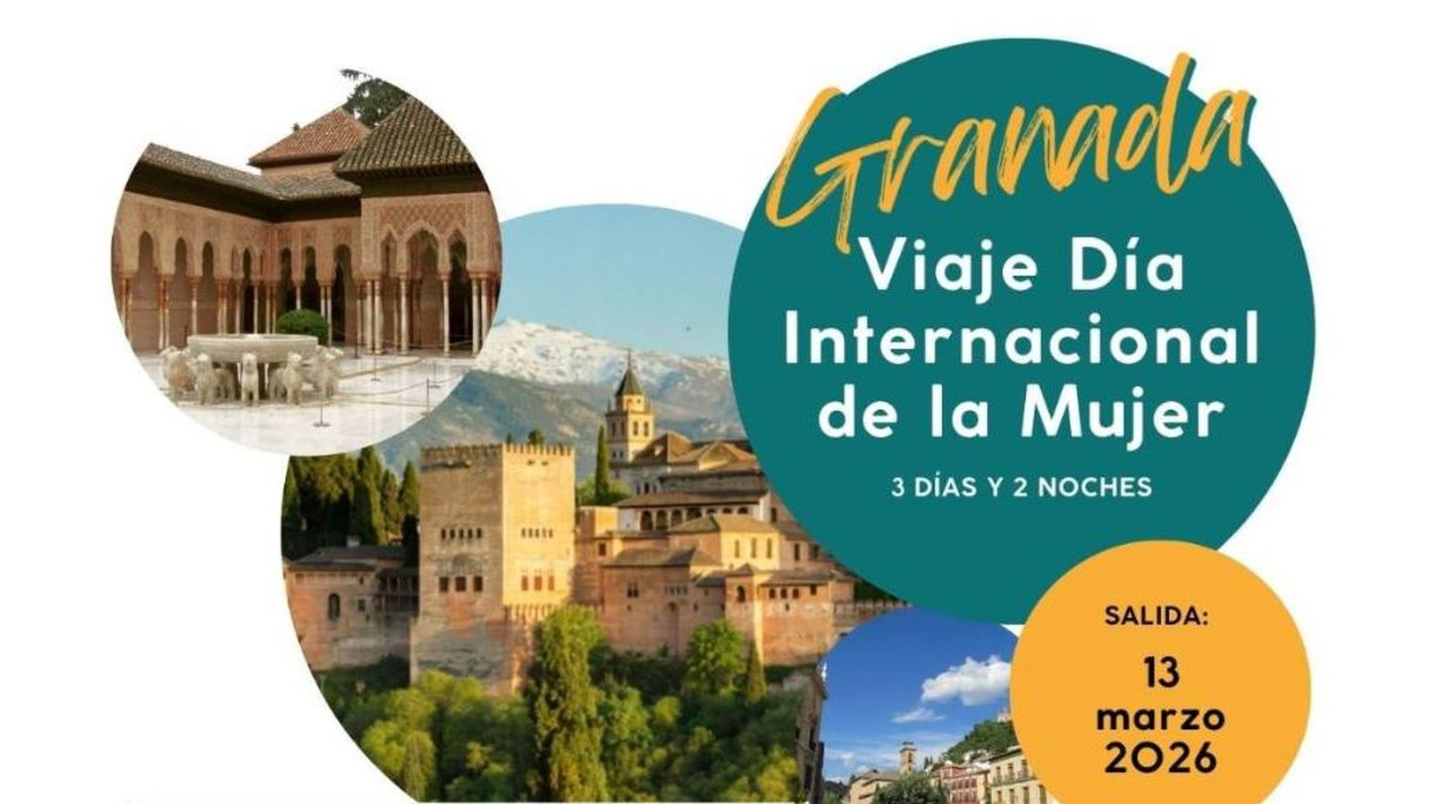 Cartel del viaje a Granada del Ayuntamiento de Mojácar.