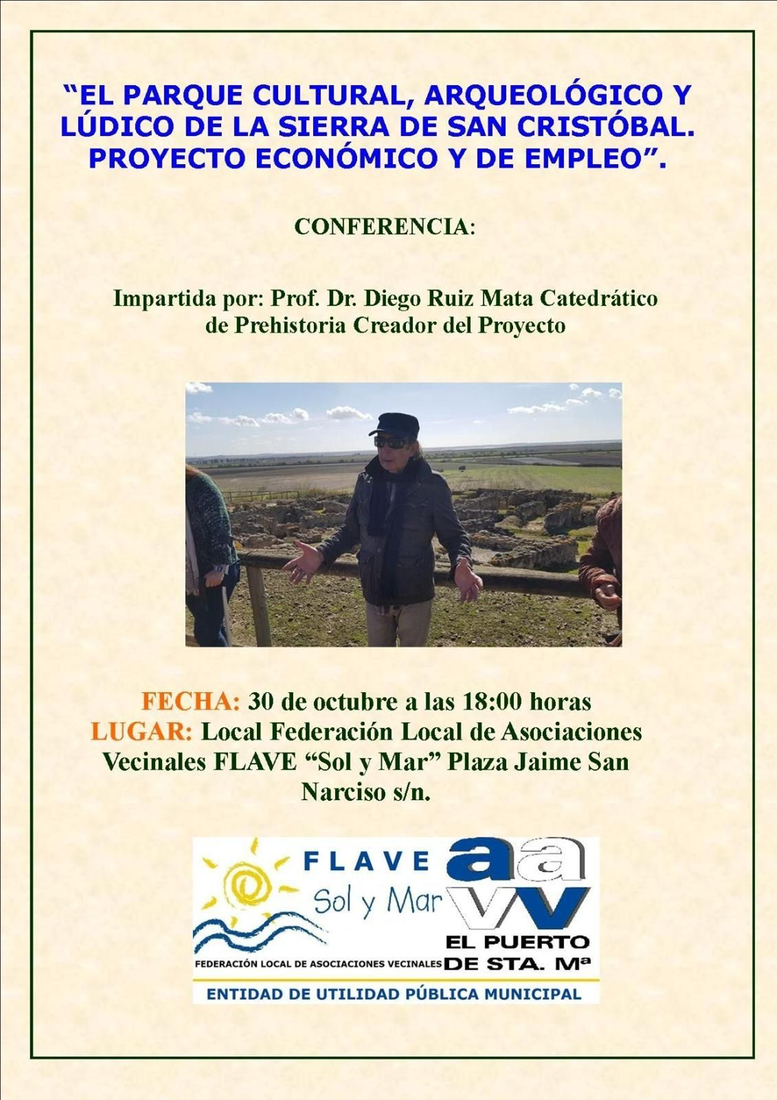 El cartel anunciador de la conferencia. El cartel anunciador de la conferencia.