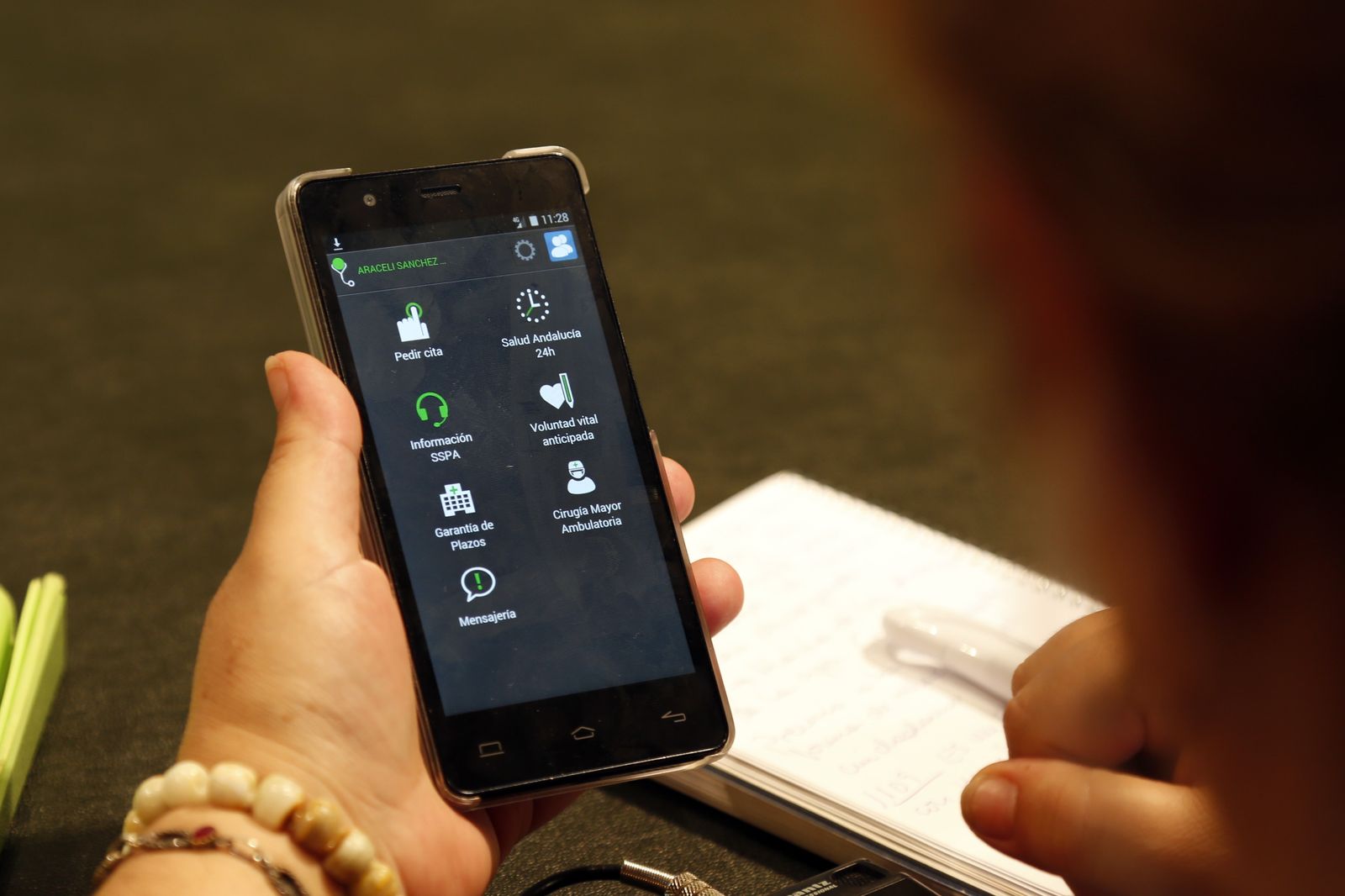 Una de las usuarias del servicio de la Consejería de Salud de la Junta de Andalucía.