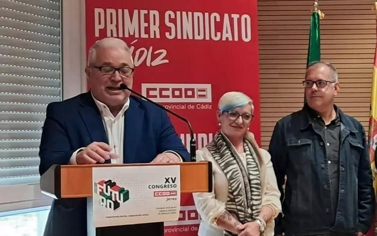 Patricio Pérez, en un acto como secretario General de la Unión Local de CCOO de Jerez
