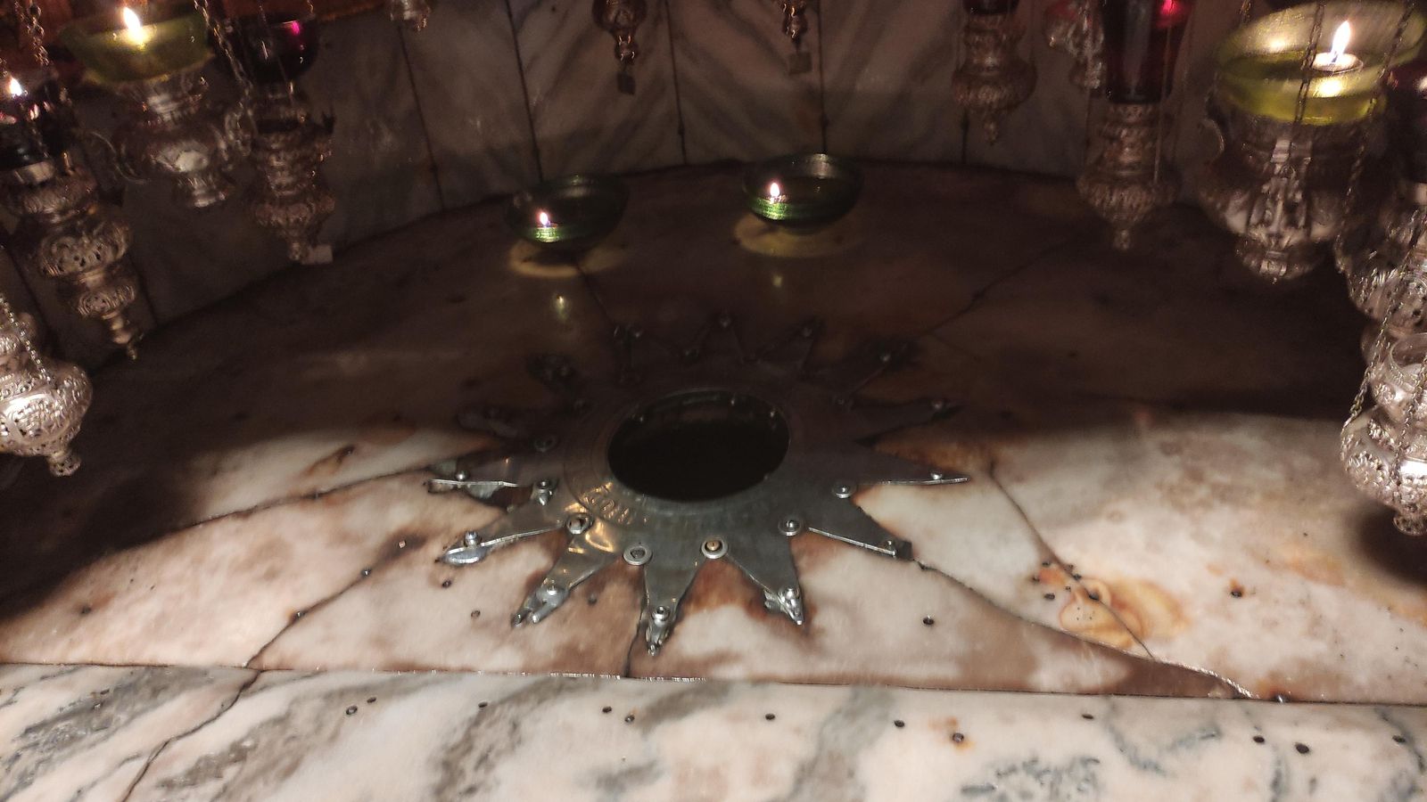 La Estrella de Belén que marca el lugar donde nació Jesús.