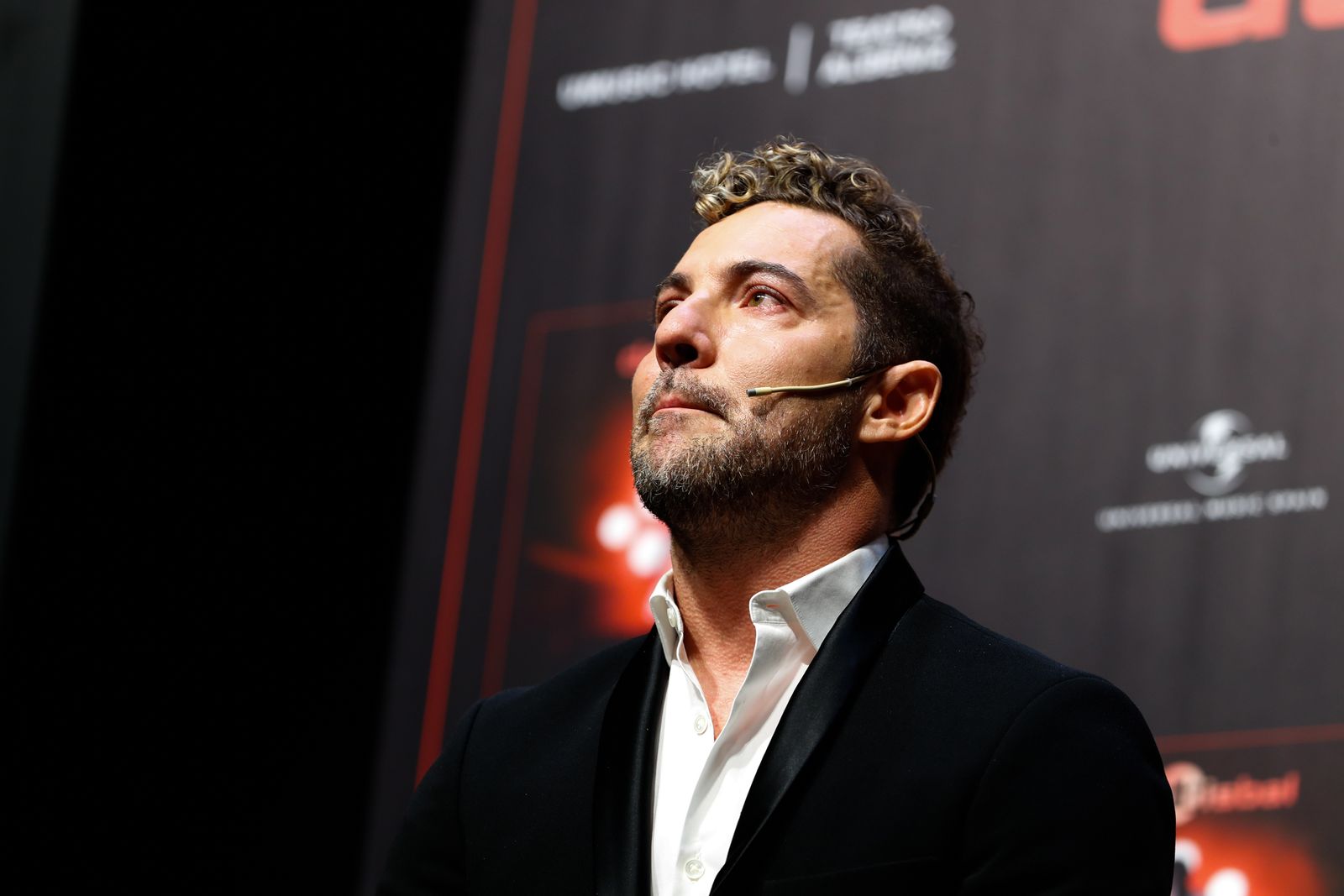 David Bisbal durante la rueda de prensa de este lunes en Madrid.