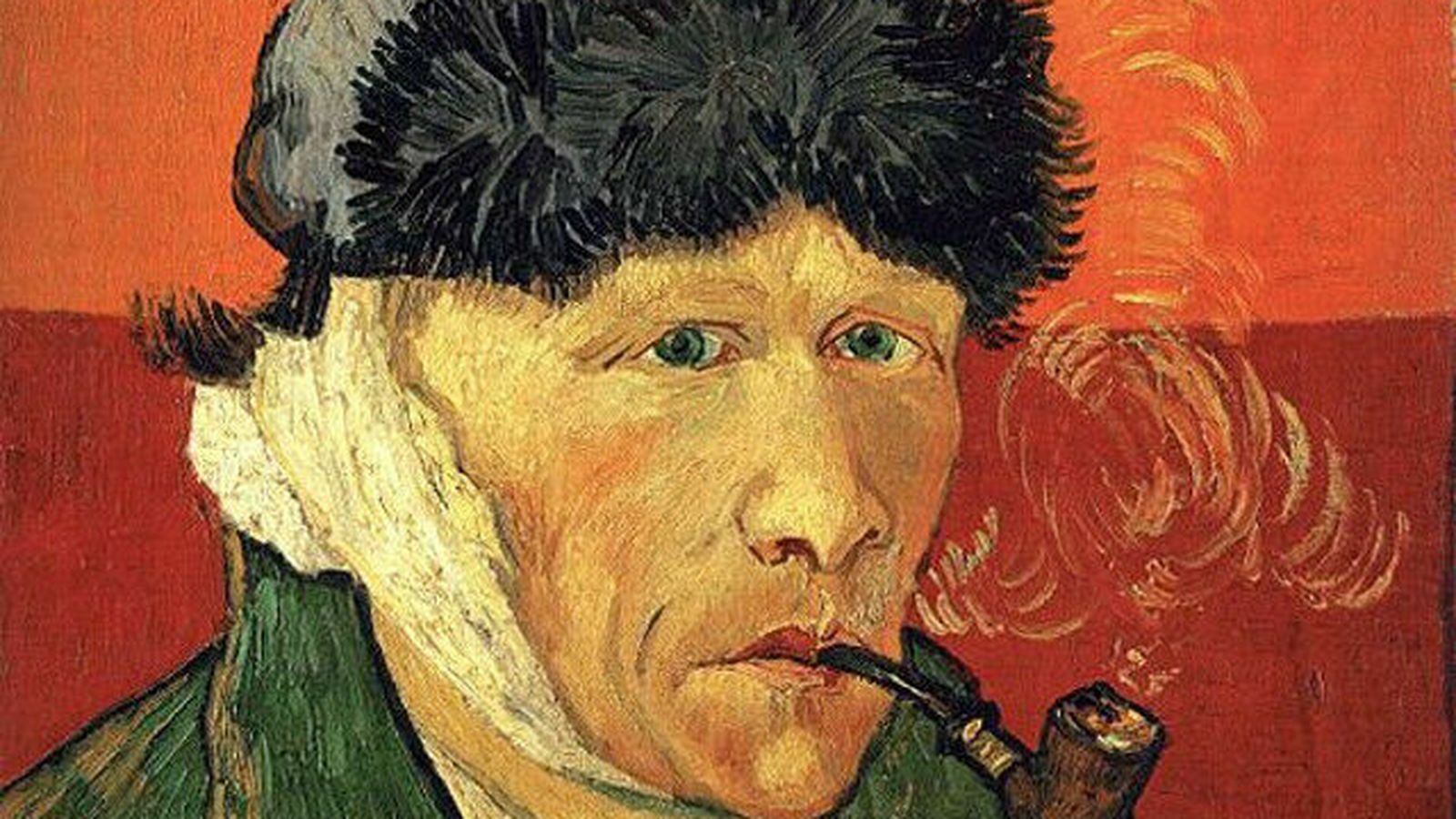 Vincent Van Gogh en un retrato tras la pérdida de su oreja.