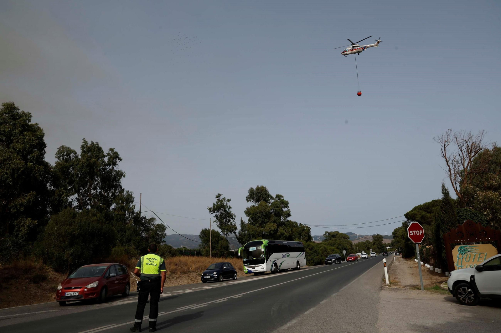 Las imágenes del incendio de Tarifa: más de un centenar de efectivos para controlar las llamas