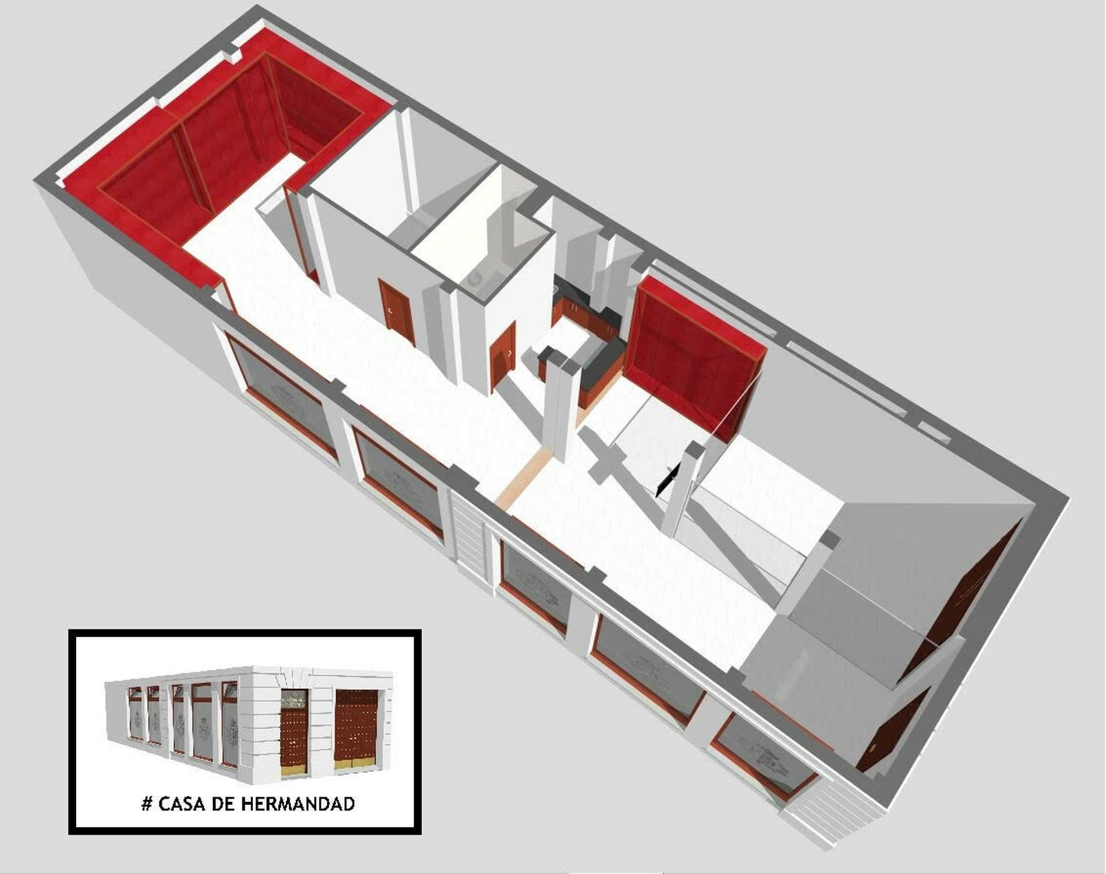 Proyecto del interior de la casa de hermandad de la Cena.