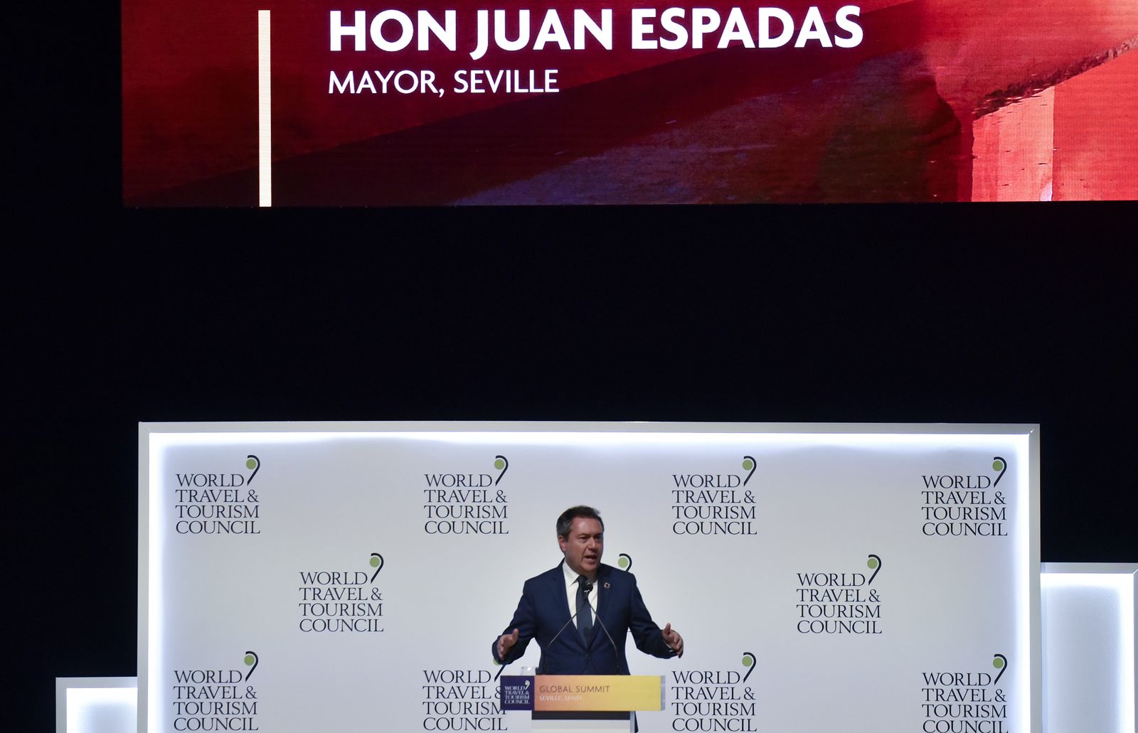 Pedro Sánchez, en la inauguración de la WTTC 2019 Sevilla